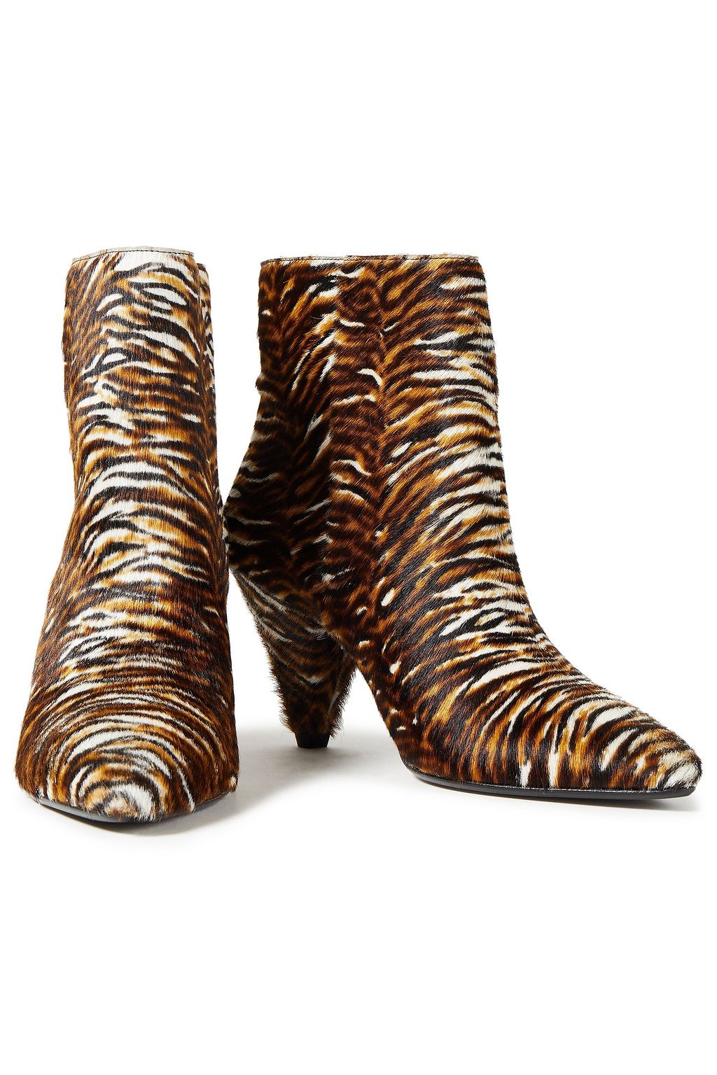 SAMSØE Φ SAMSØE Tiger-print calf hair ankle boots