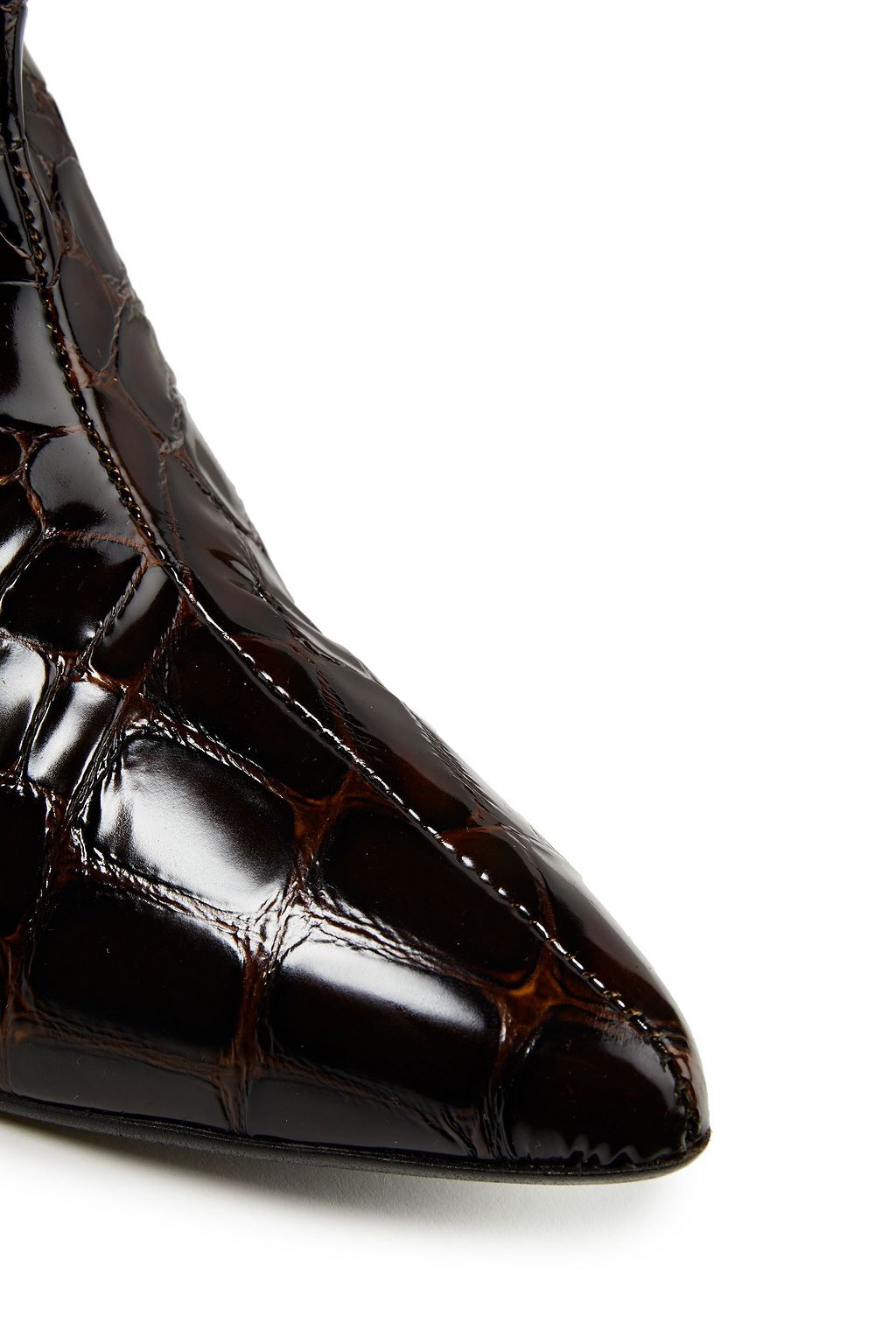 SAMSØE Φ SAMSØE Croc-effect leather knee boots