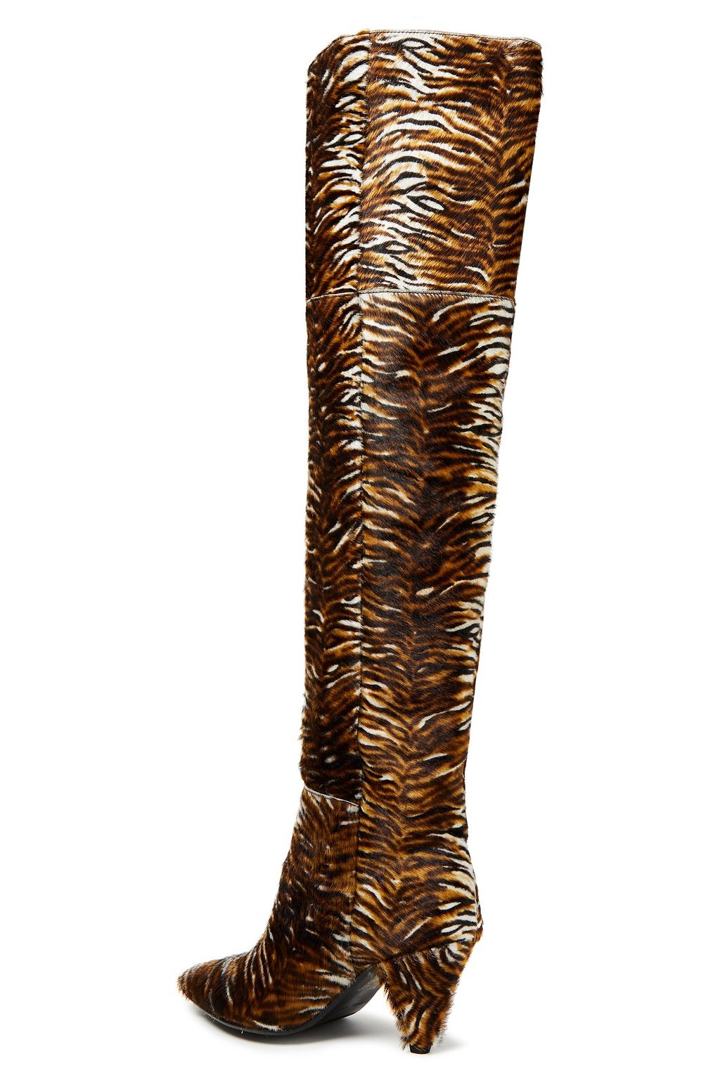 SAMSØE Φ SAMSØE Tiger-print calf hair over-the-knee boots