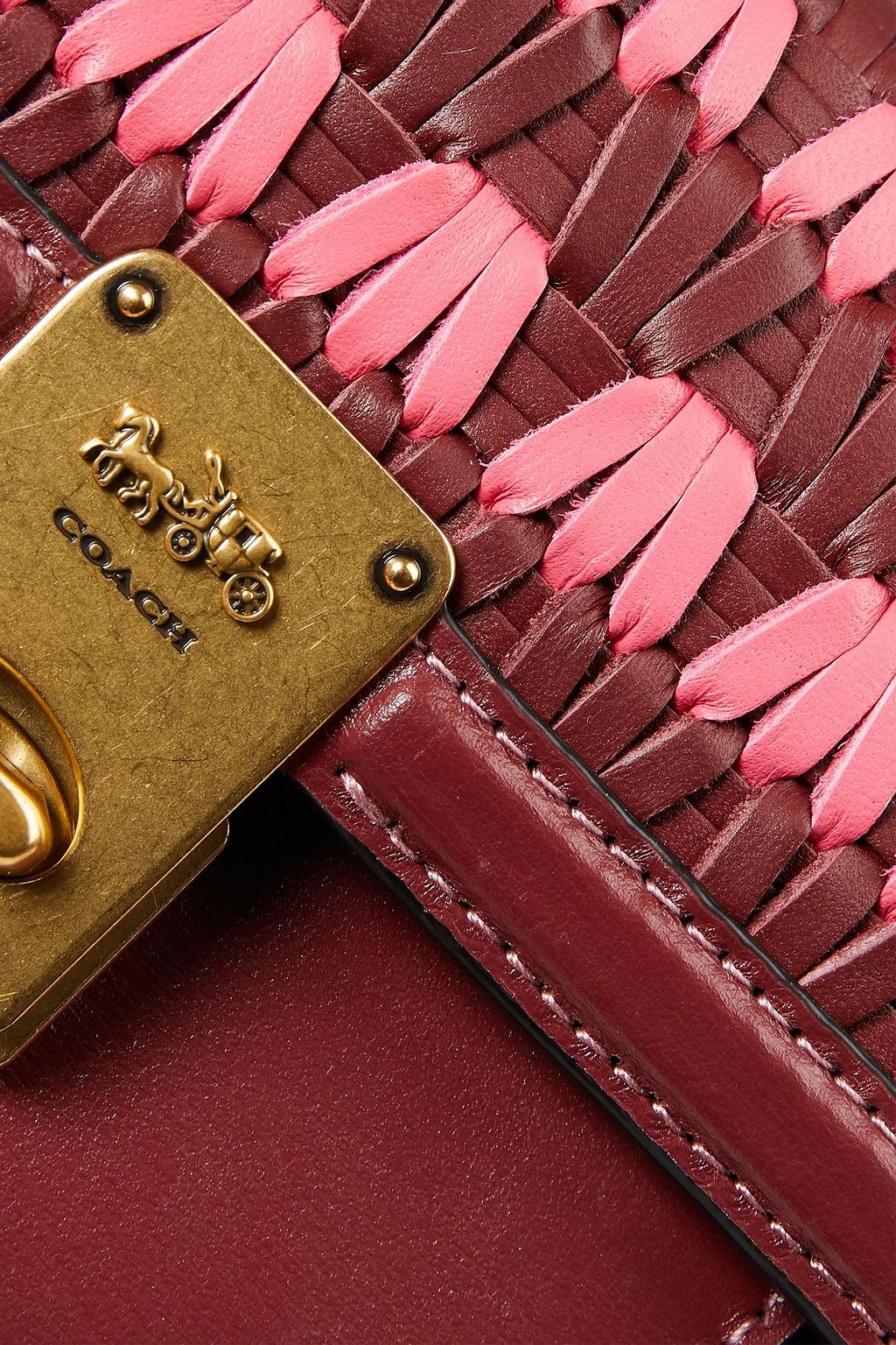 COACH Smooth and woven leather wallet