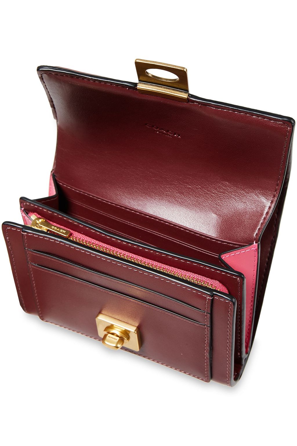 COACH Smooth and woven leather wallet