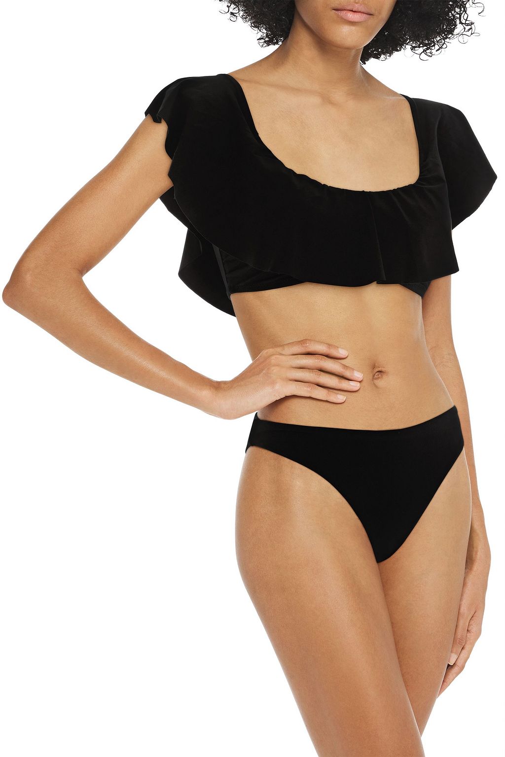 EBERJEY Margarita ruffled bandeau bikini top