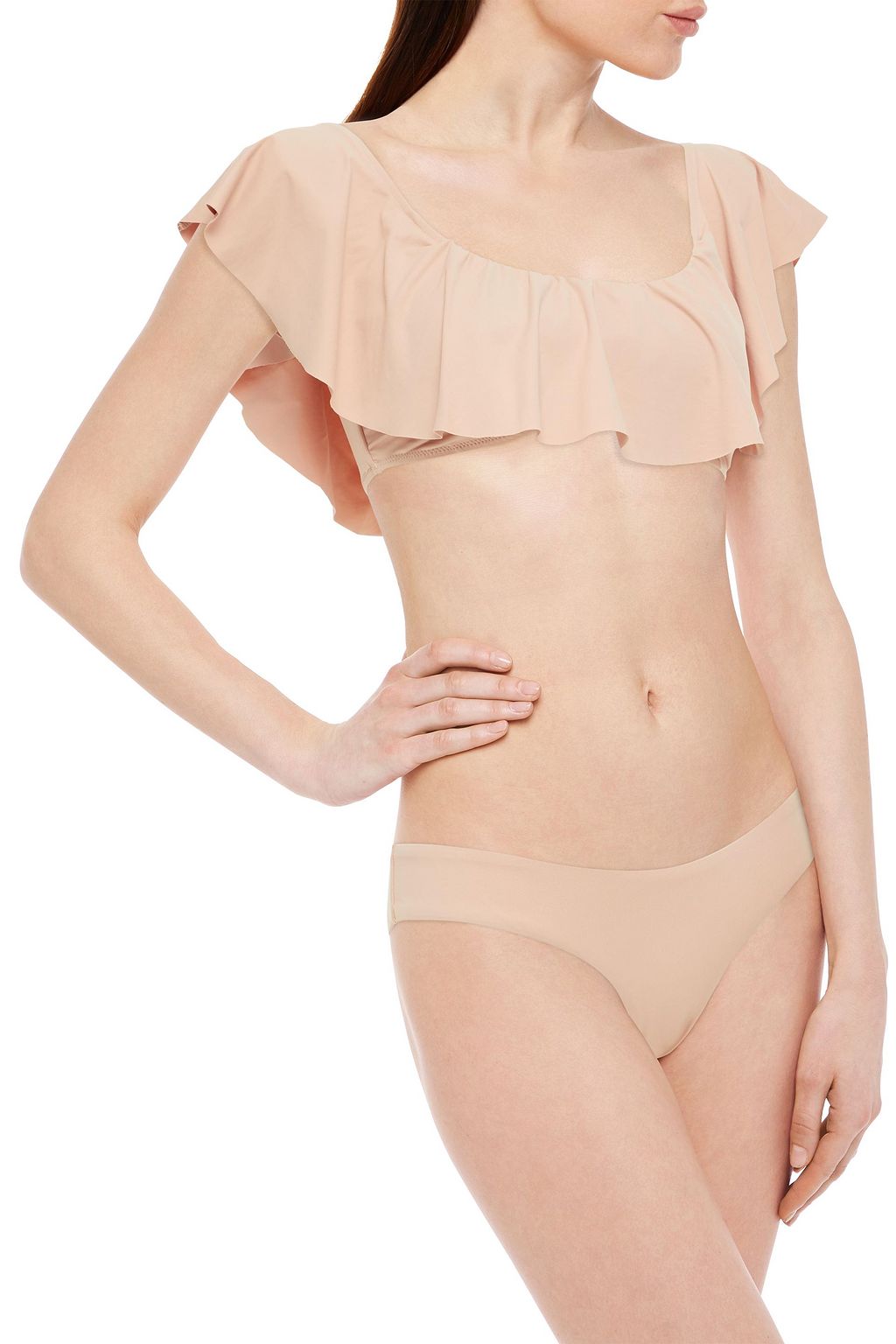 EBERJEY Margarita ruffled bandeau bikini top