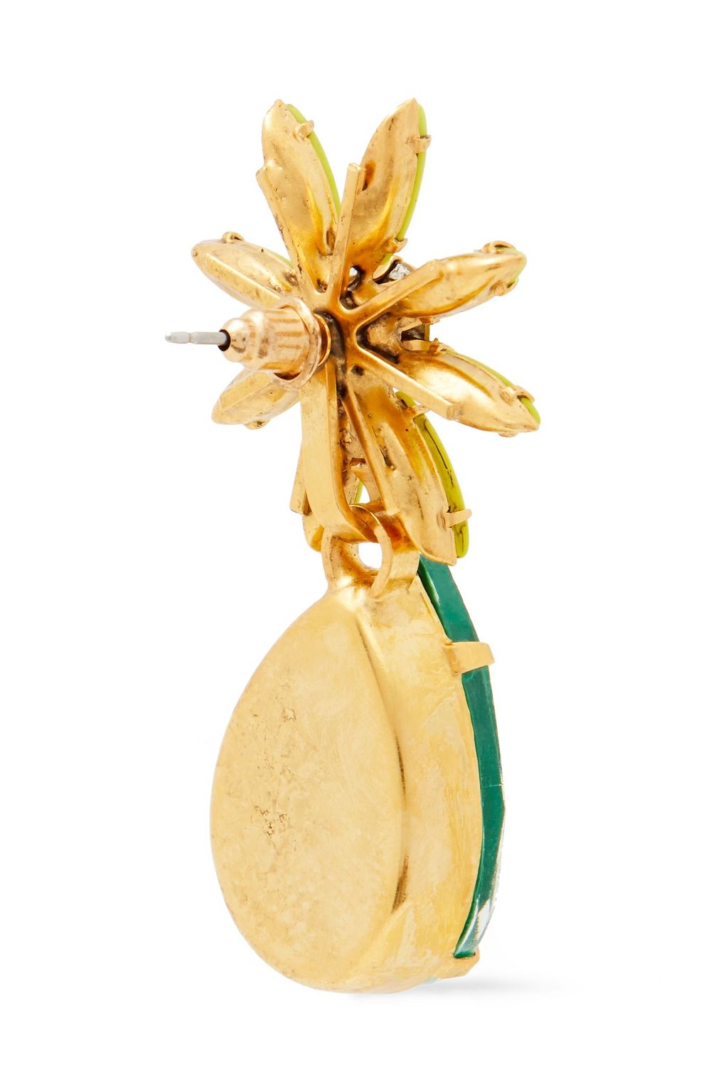 ELIZABETH COLE Hasse 24-karat gold-plated, Swarovski crystal and stone earrings