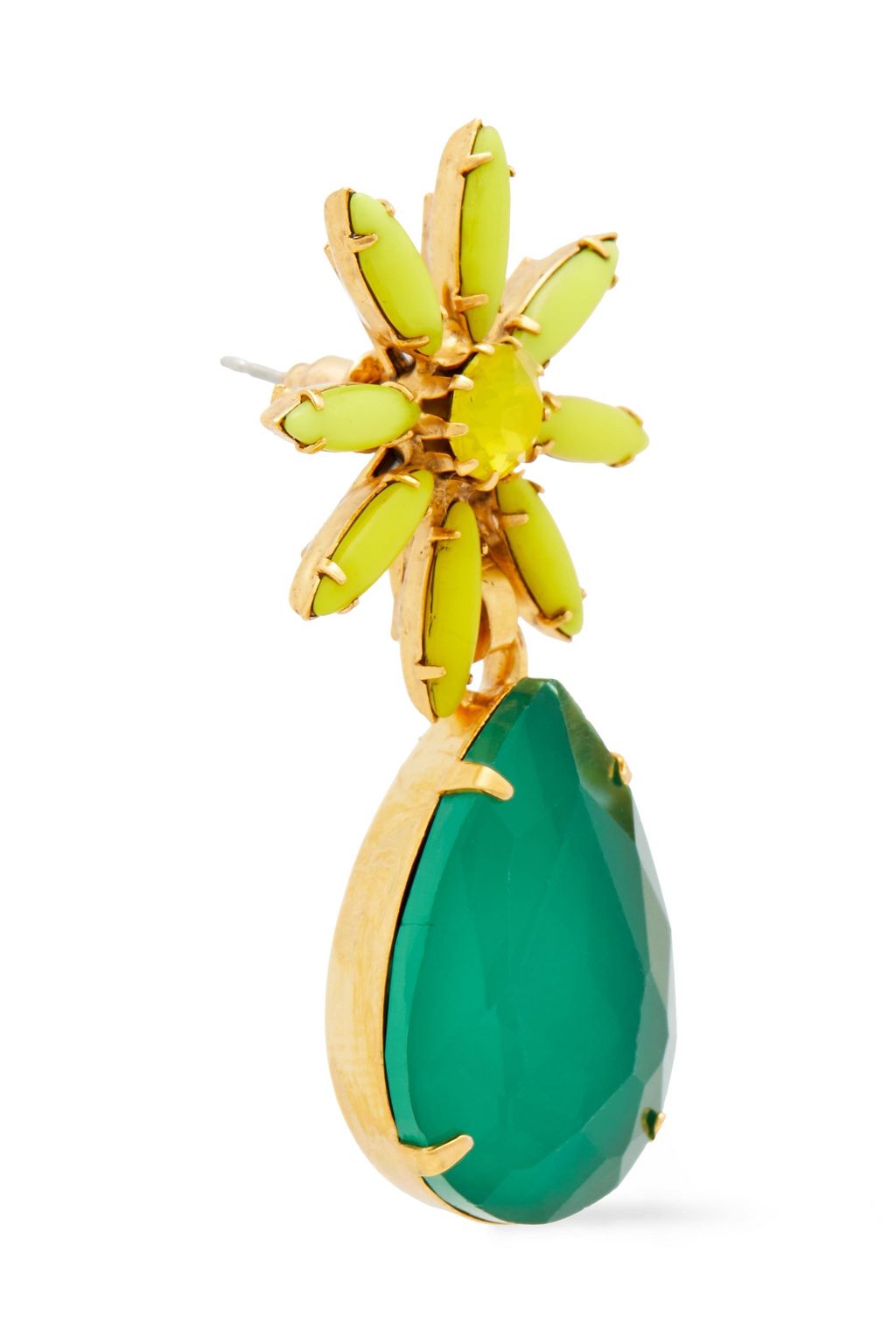 ELIZABETH COLE Hasse 24-karat gold-plated, Swarovski crystal and stone earrings