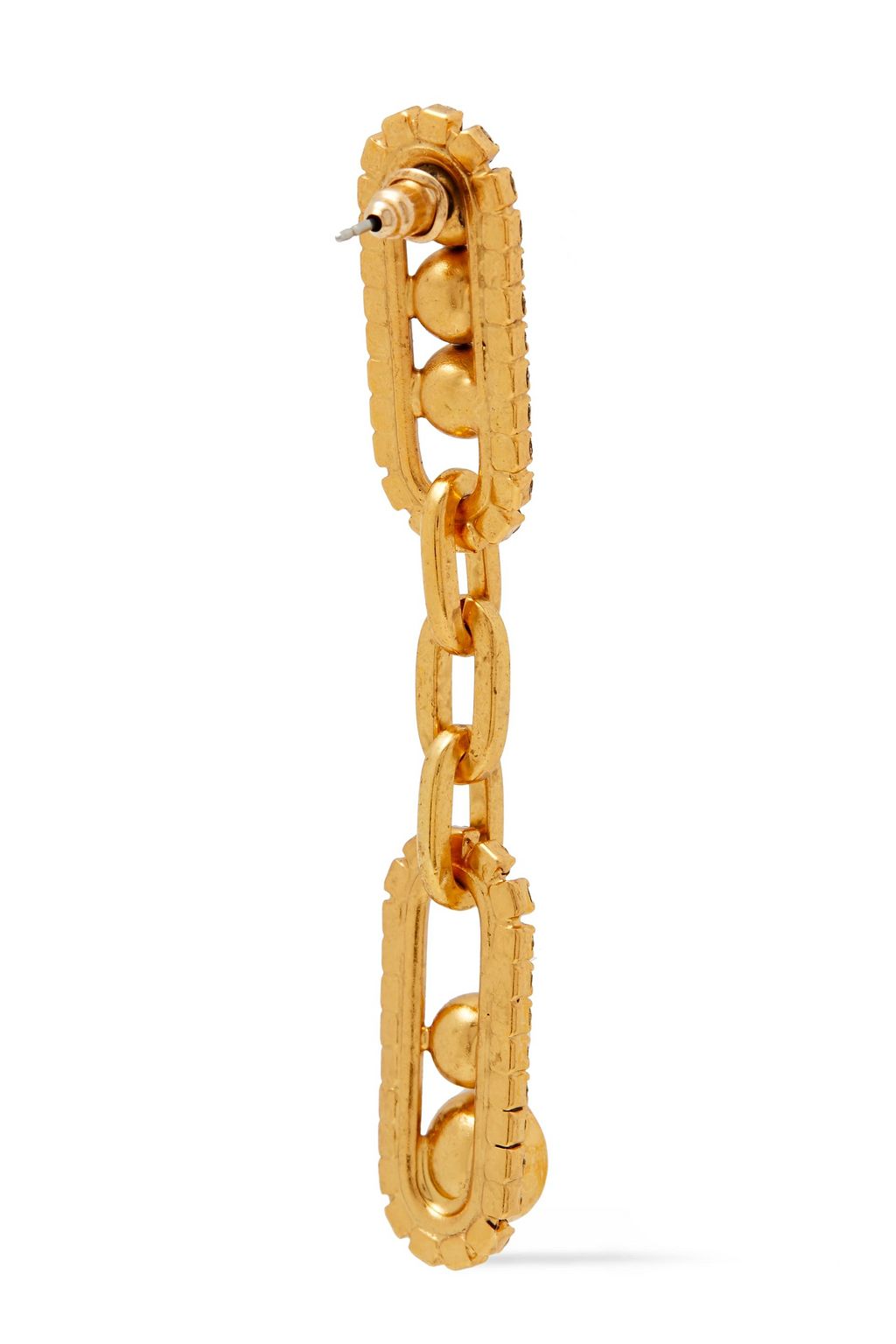 ELIZABETH COLE Juna 24-karat gold-plated, faux pearl and crystal earrings