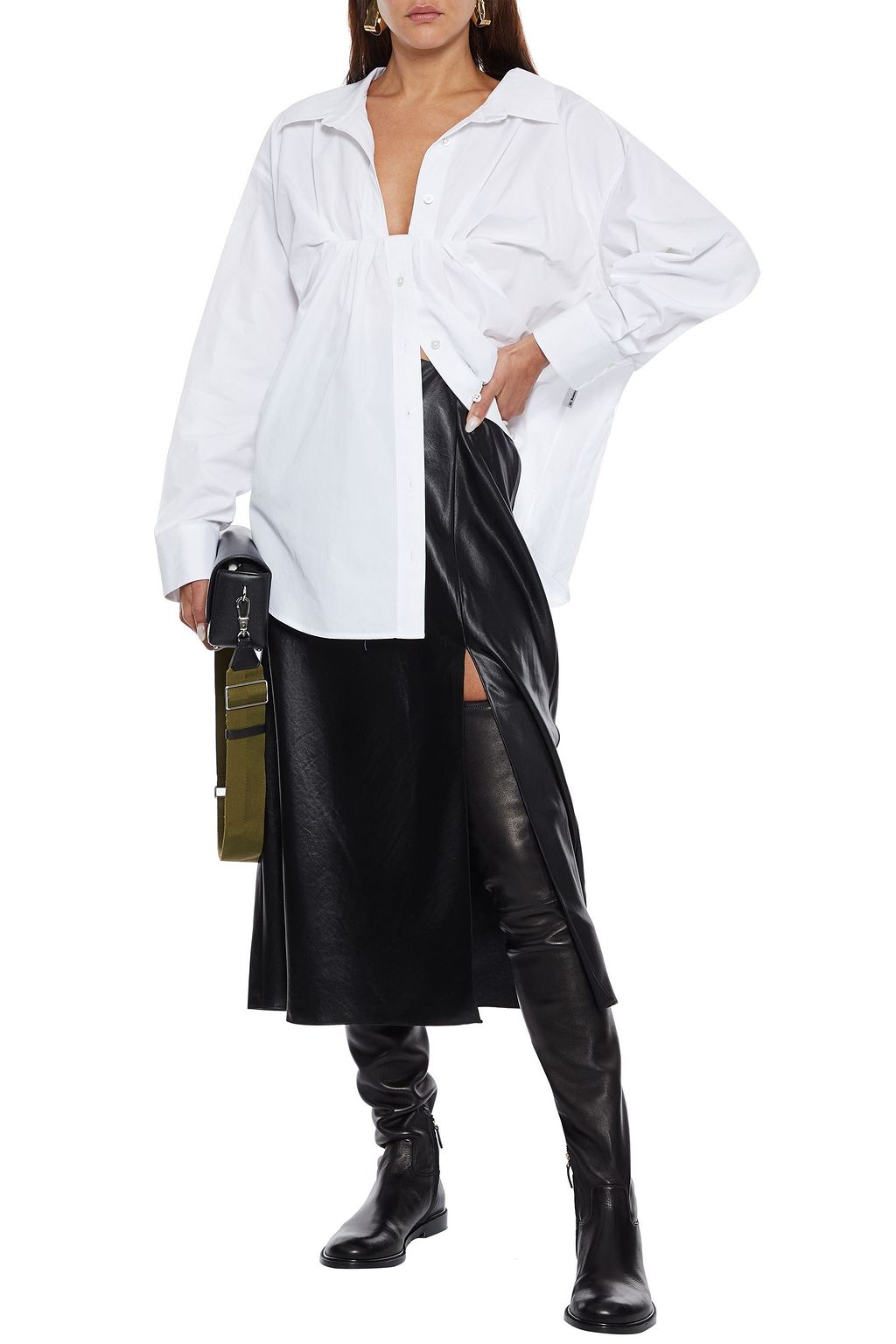 ALEXANDERWANG.T Satin midi skirt
