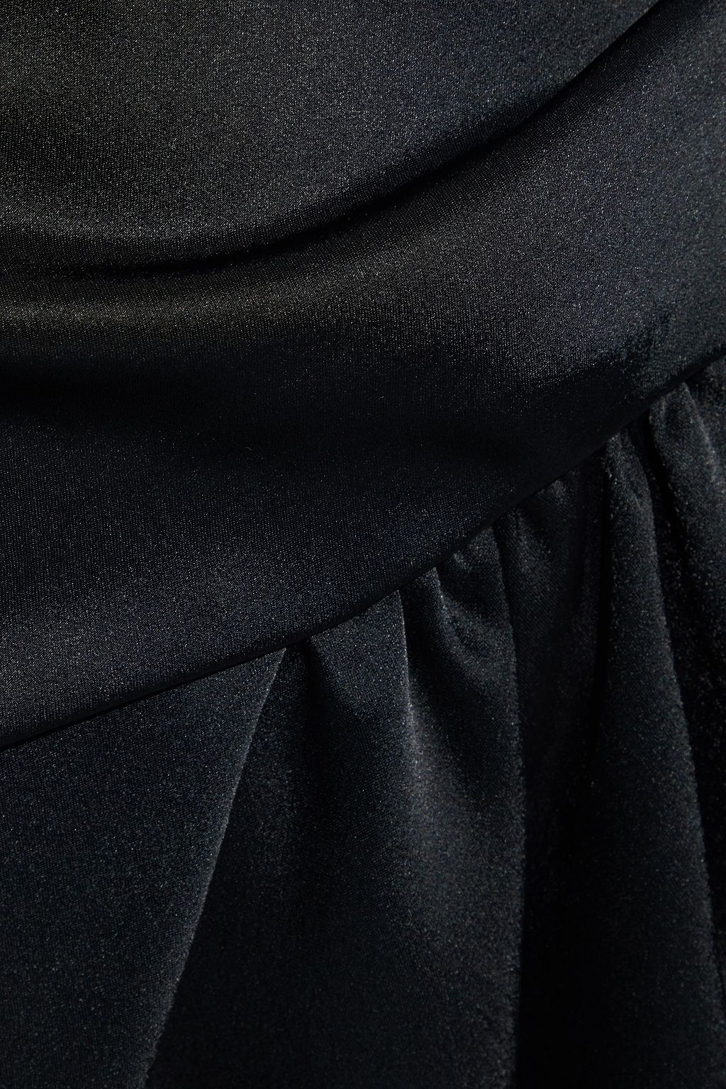 ALEXANDER WANG Asymmetric satin turtleneck mini dress