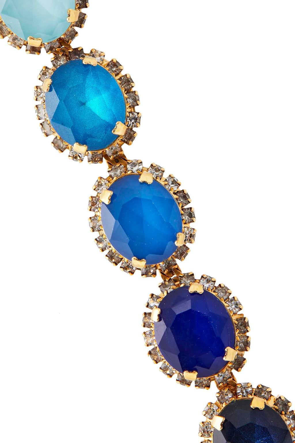 ELIZABETH COLE Von 24-karat gold-plated, crystal and stone earrings