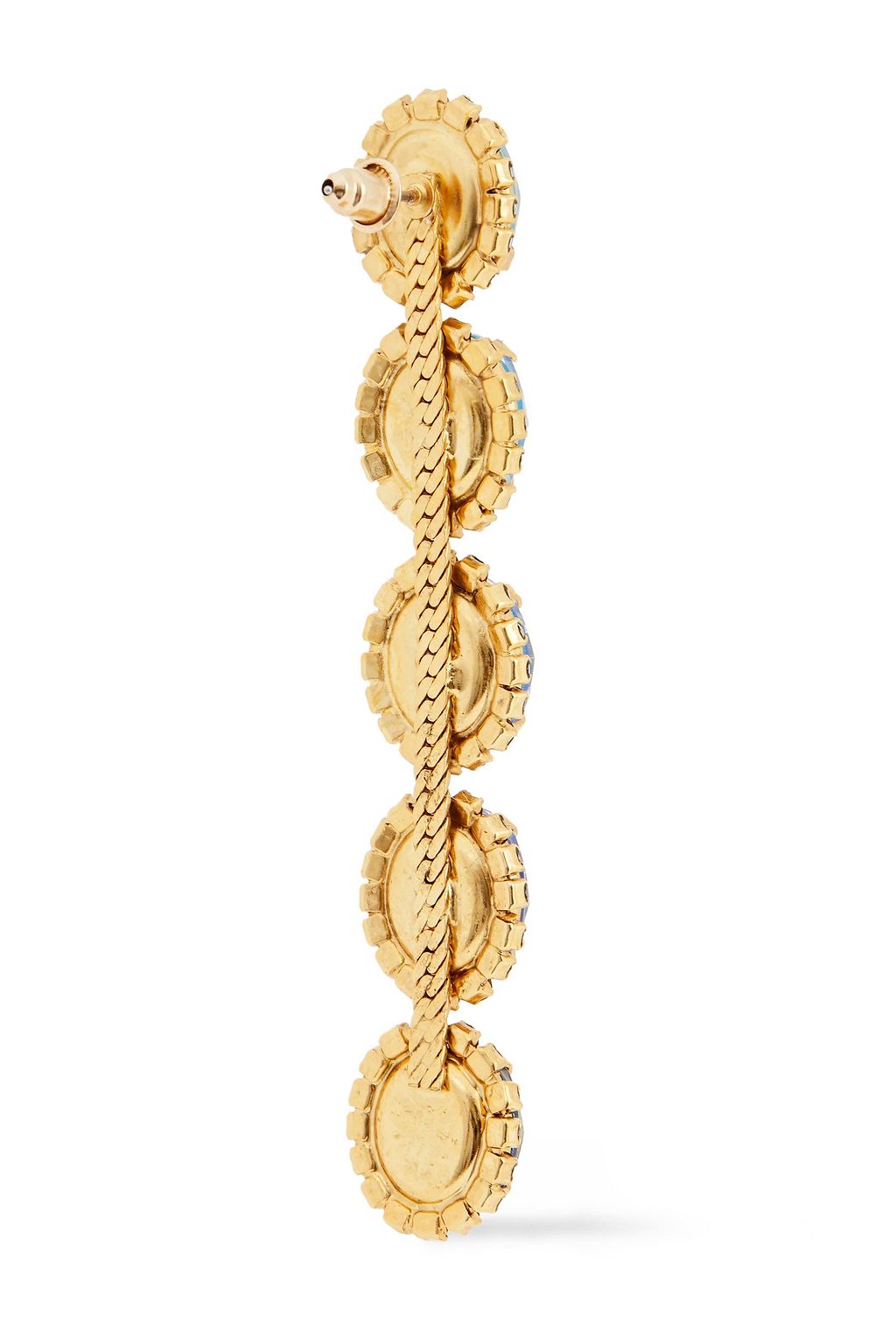 ELIZABETH COLE Von 24-karat gold-plated, crystal and stone earrings
