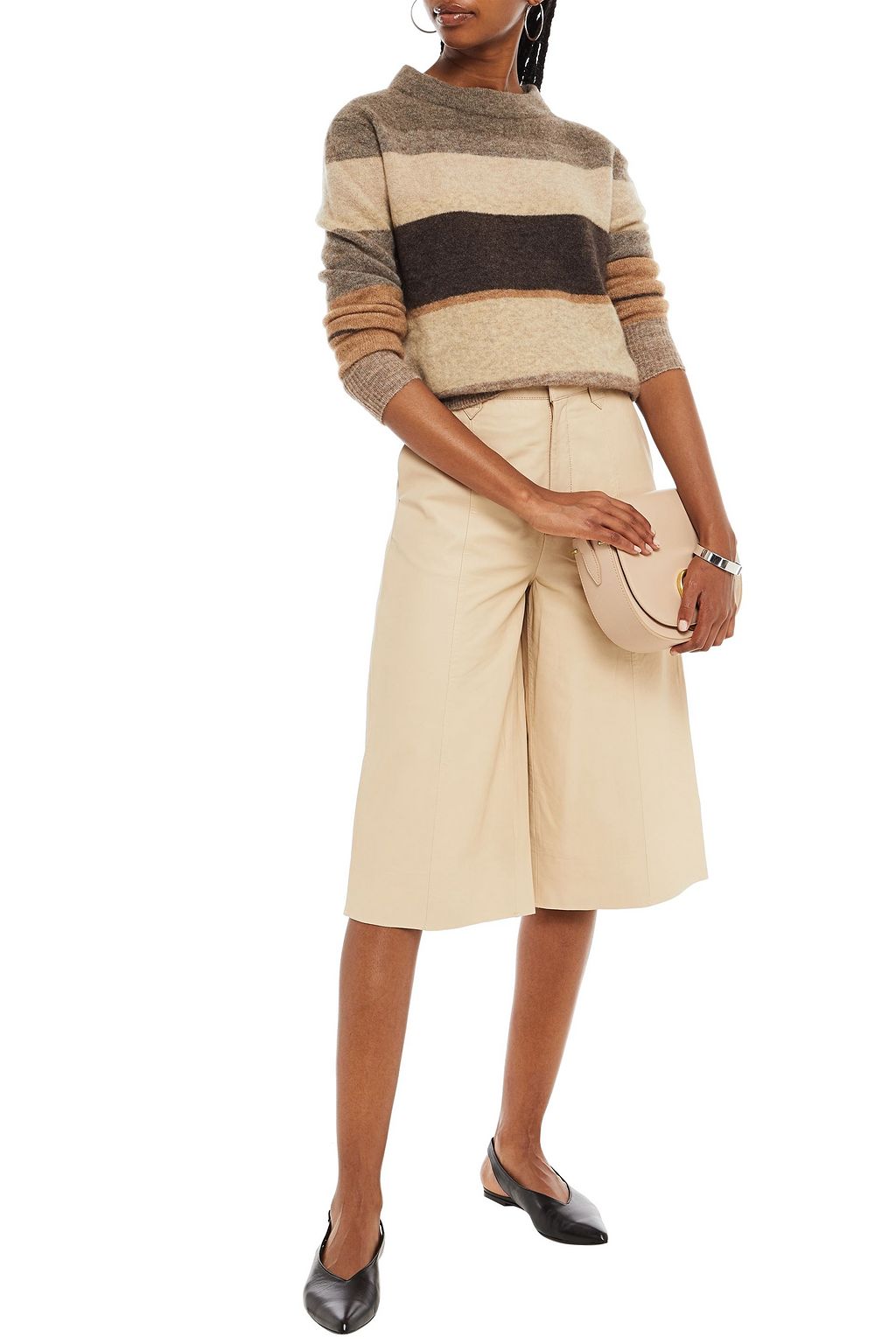 JAMES PERSE Brushed striped knitted sweater