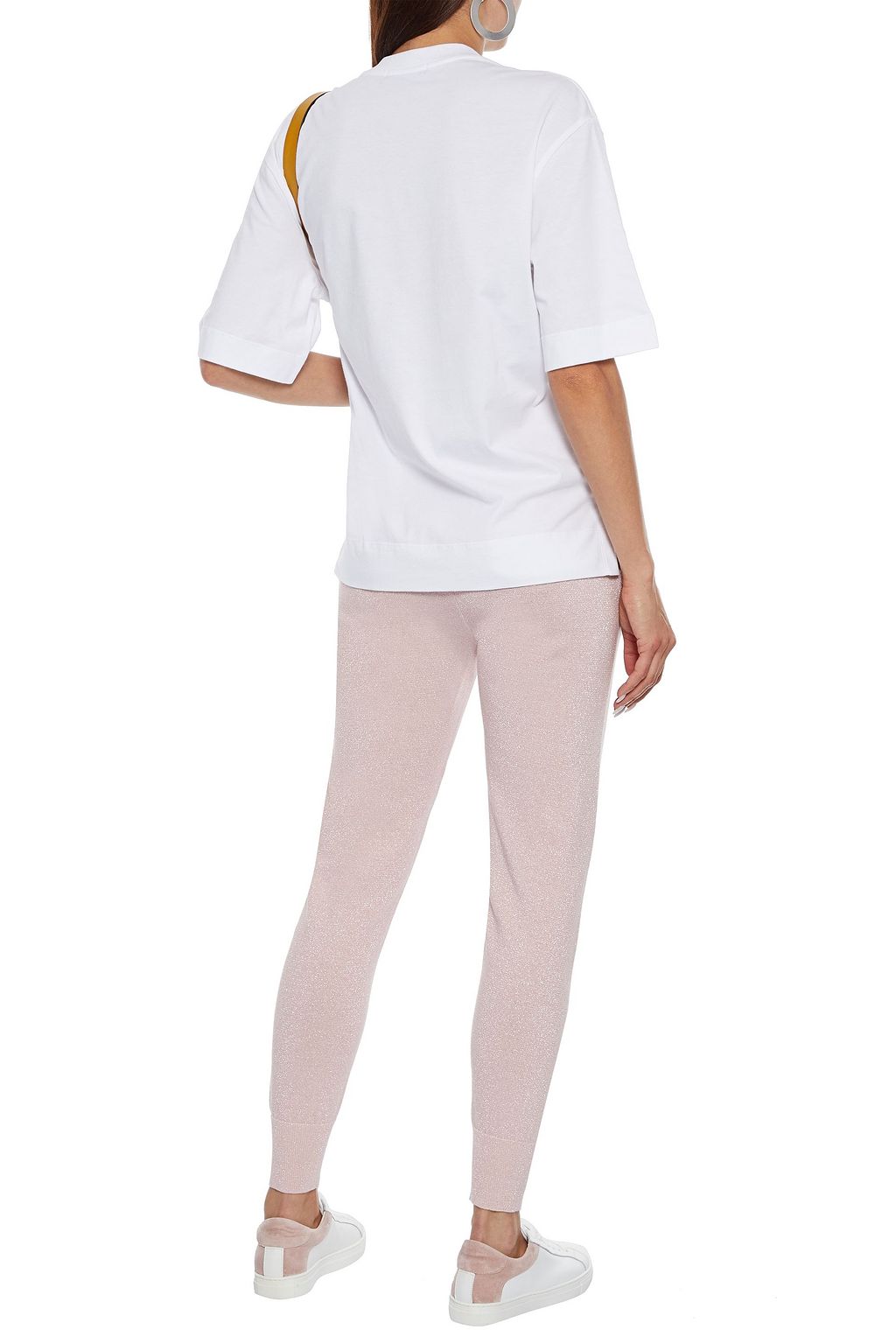 MARKUS LUPFER Metallic cotton-blend track pants