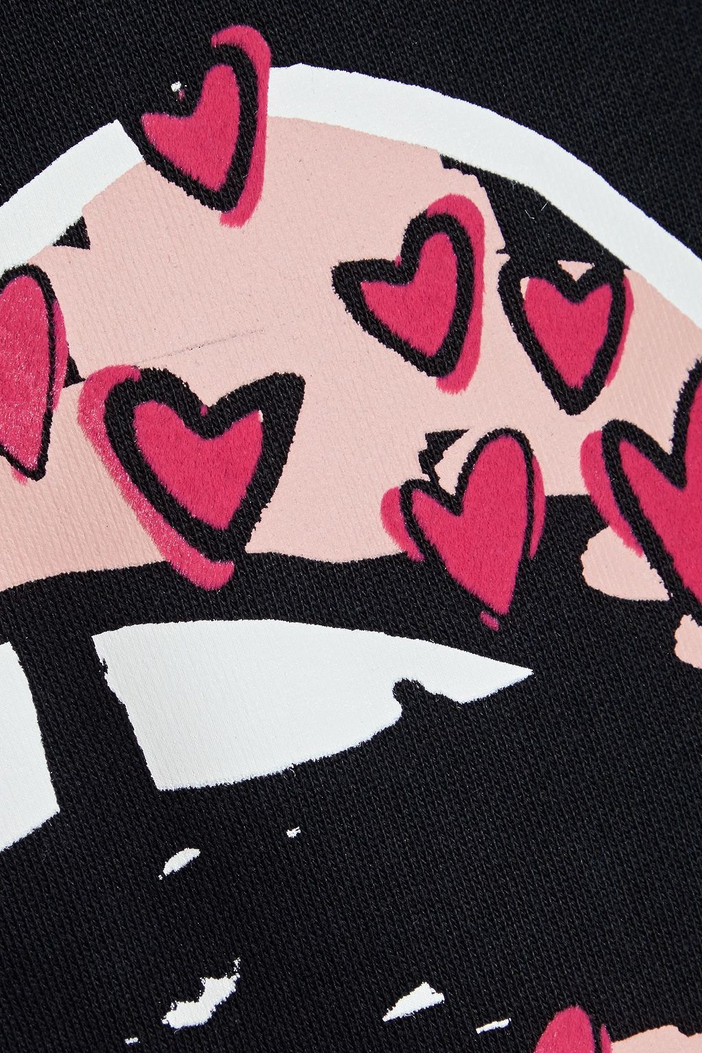 MARKUS LUPFER Josie flocked printed cotton-fleece sweatshirt