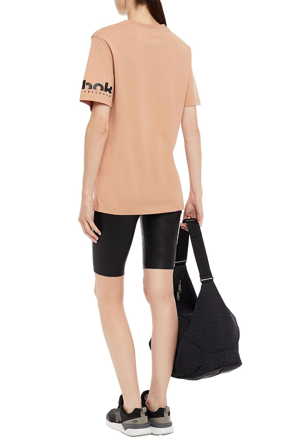 REEBOK X VICTORIA BECKHAM Printed cotton-jersey T-shirt