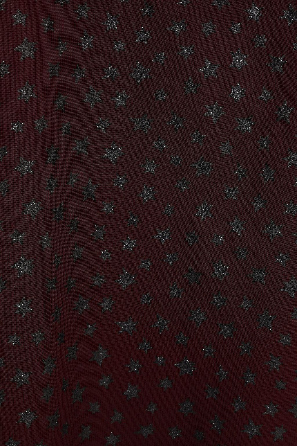 COACH Tie-back rickrack-trimmed glittered cupro-organza shirt dress