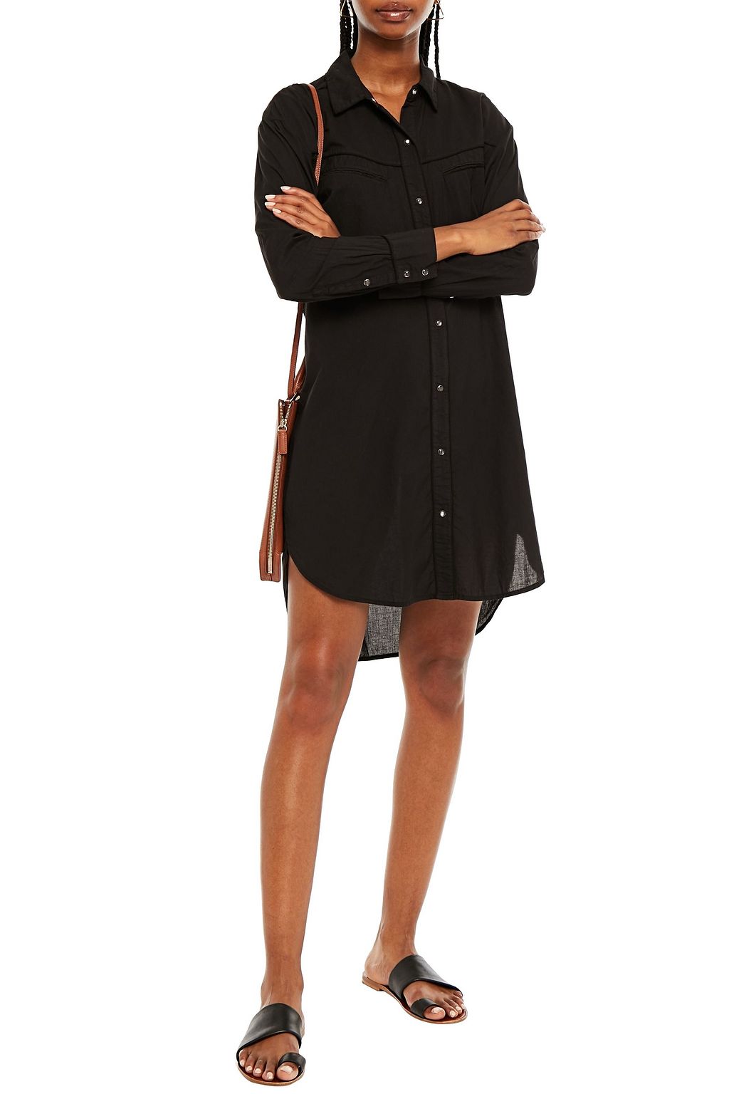 JAMES PERSE Cotton-poplin mini shirt dress