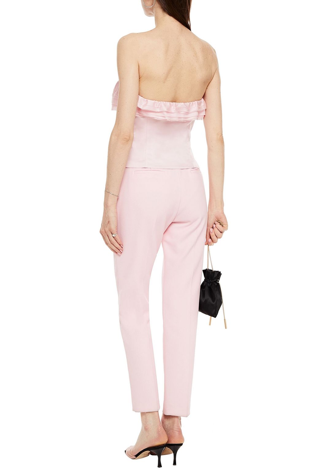 ALEXANDRE VAUTHIER Strapless ruffled silk-satin top