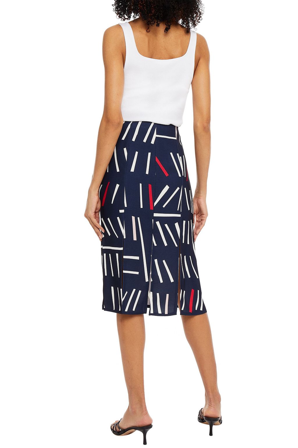 REJINA PYO Kelly printed crepe skirt