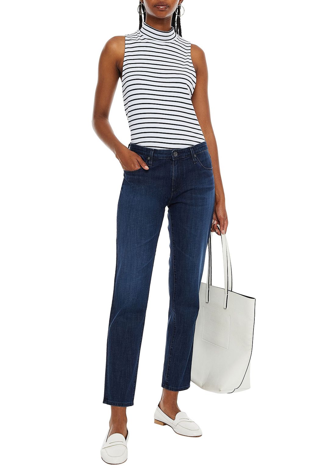 AG JEANS Mid-rise slim-leg jeans