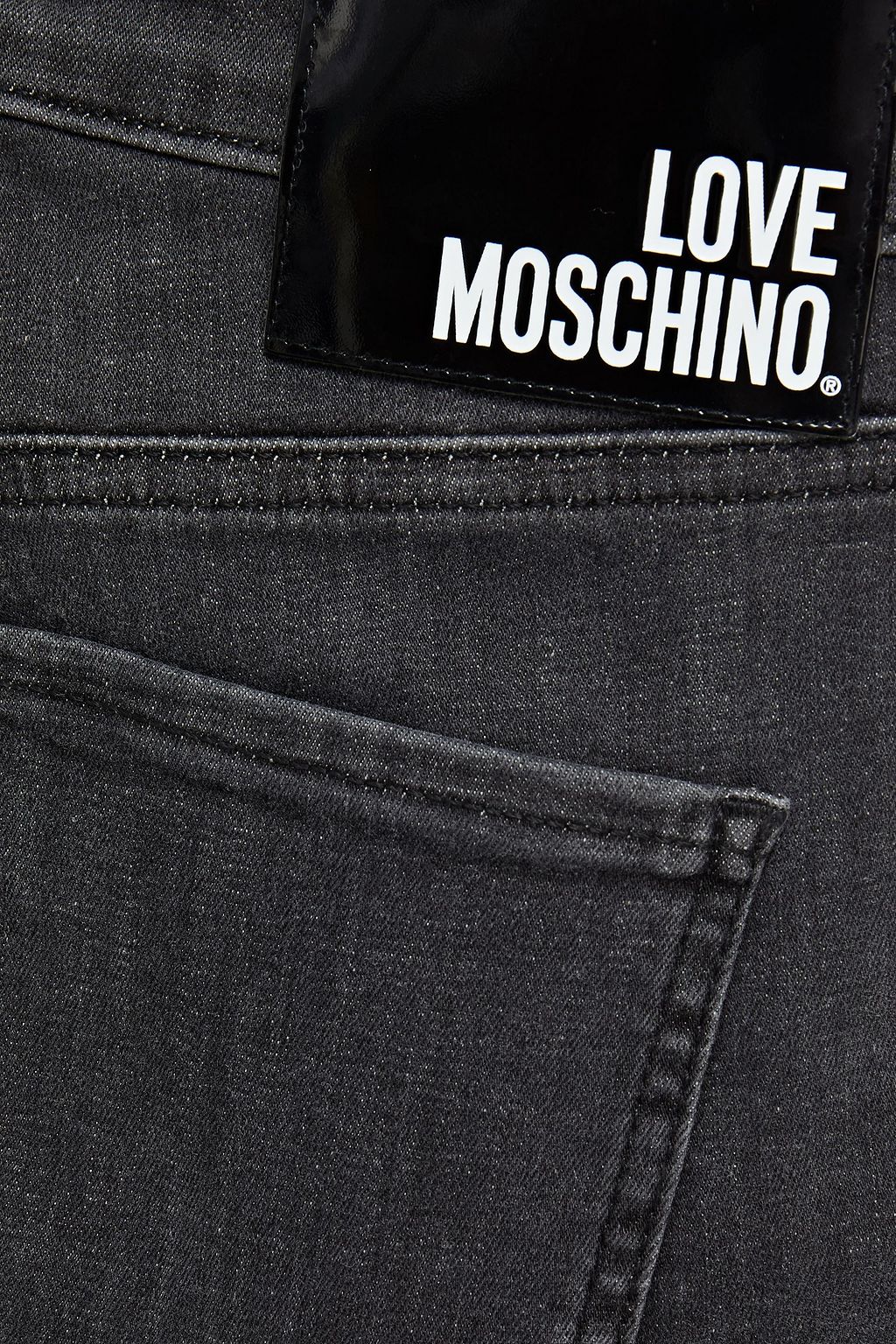 LOVE MOSCHINO Studded mid-rise straight-leg jeans
