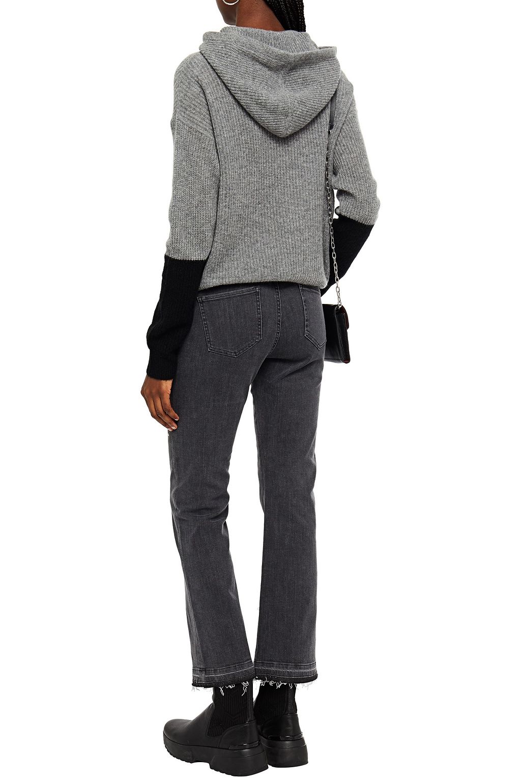 LOVE MOSCHINO Studded mid-rise straight-leg jeans