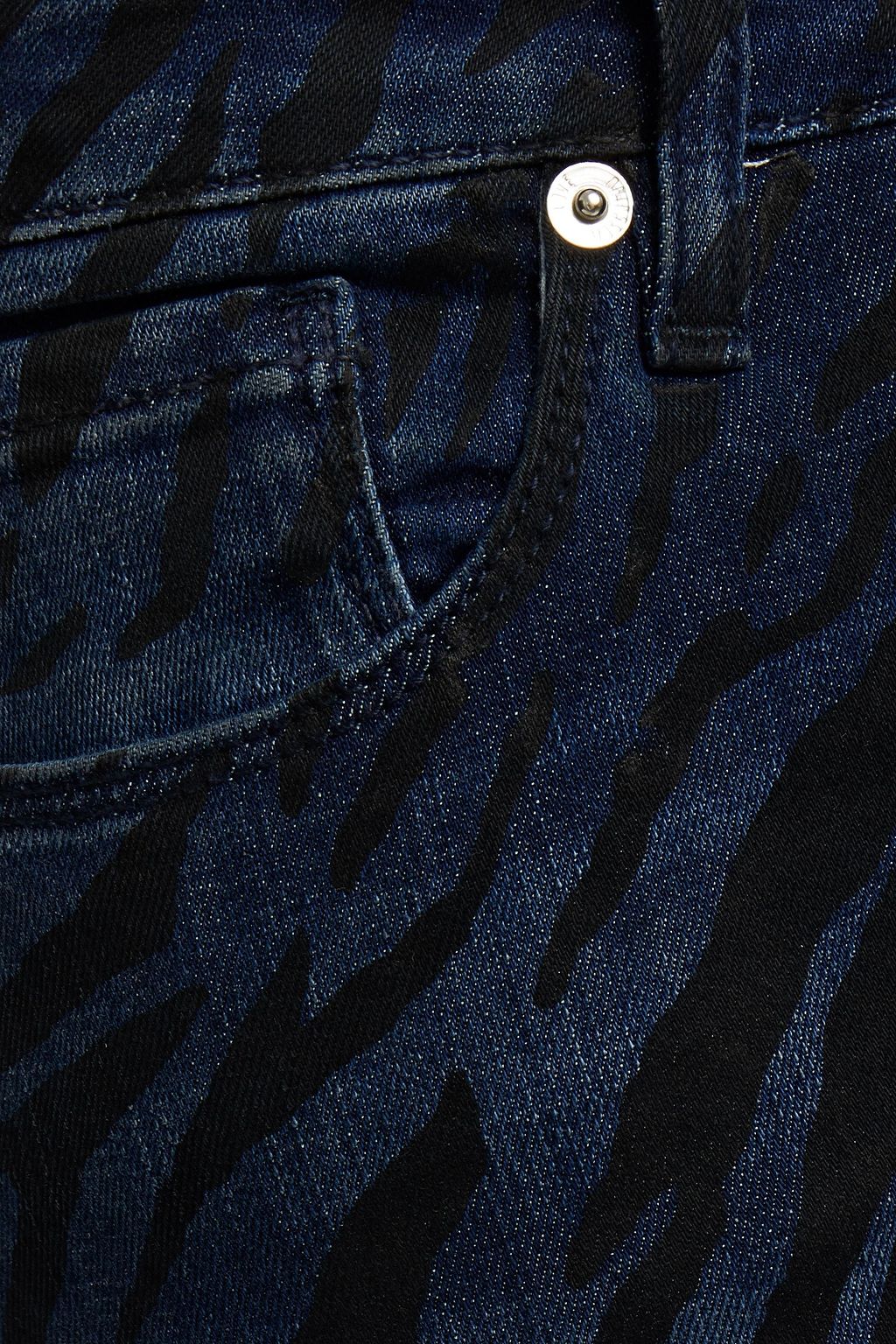 LOVE MOSCHINO Zebra-print mid-rise skinny jeans