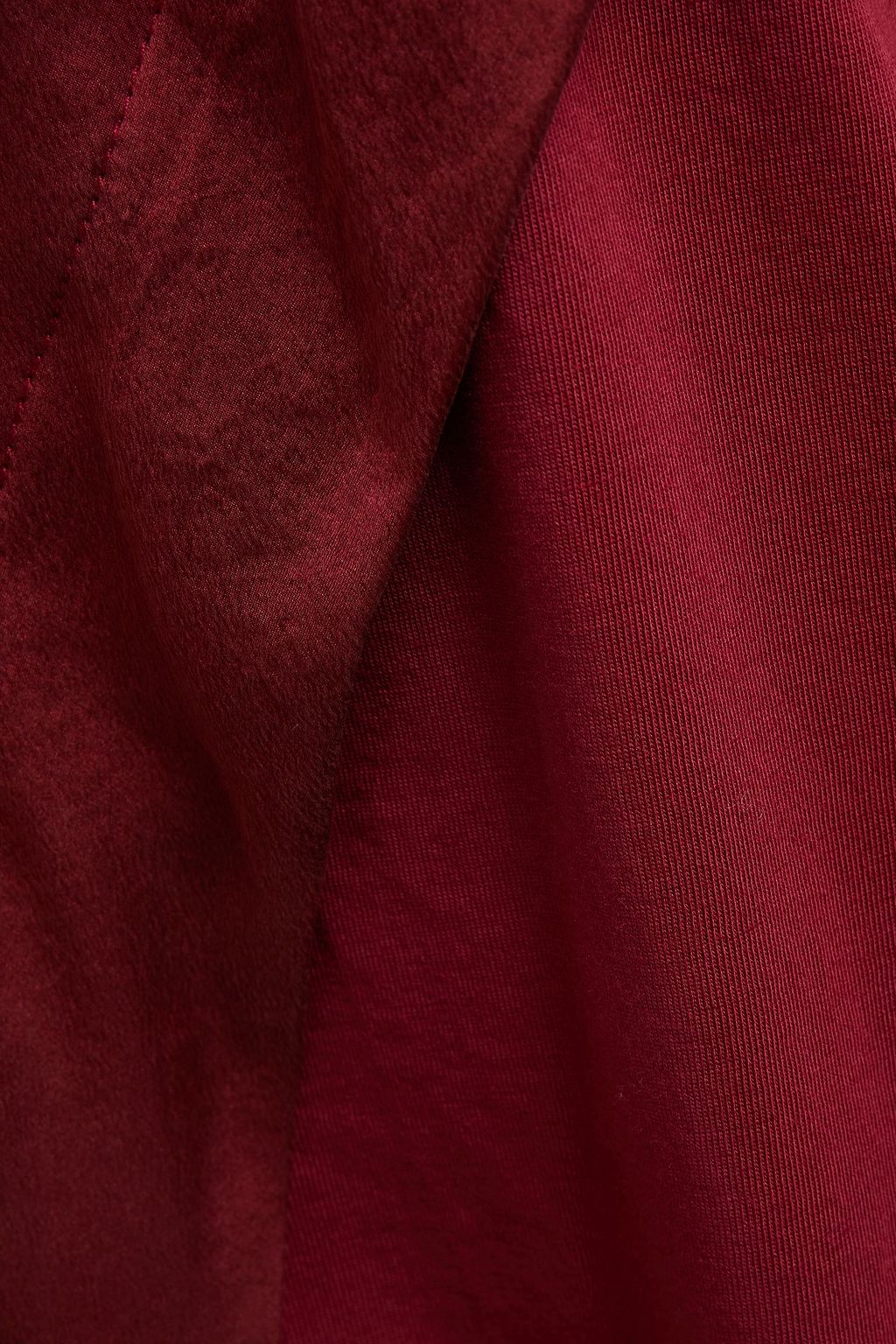 CLU Silk crepe de chine-paneled cotton-jersey T-shirt
