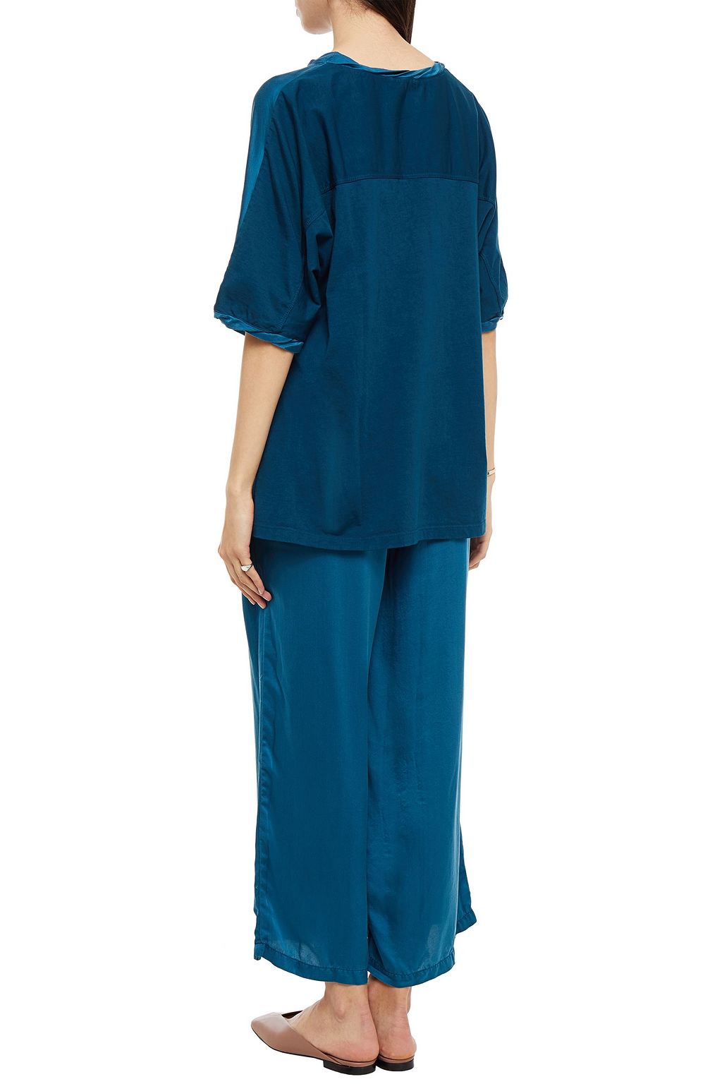 CLU Silk crepe de chine wide-leg pants
