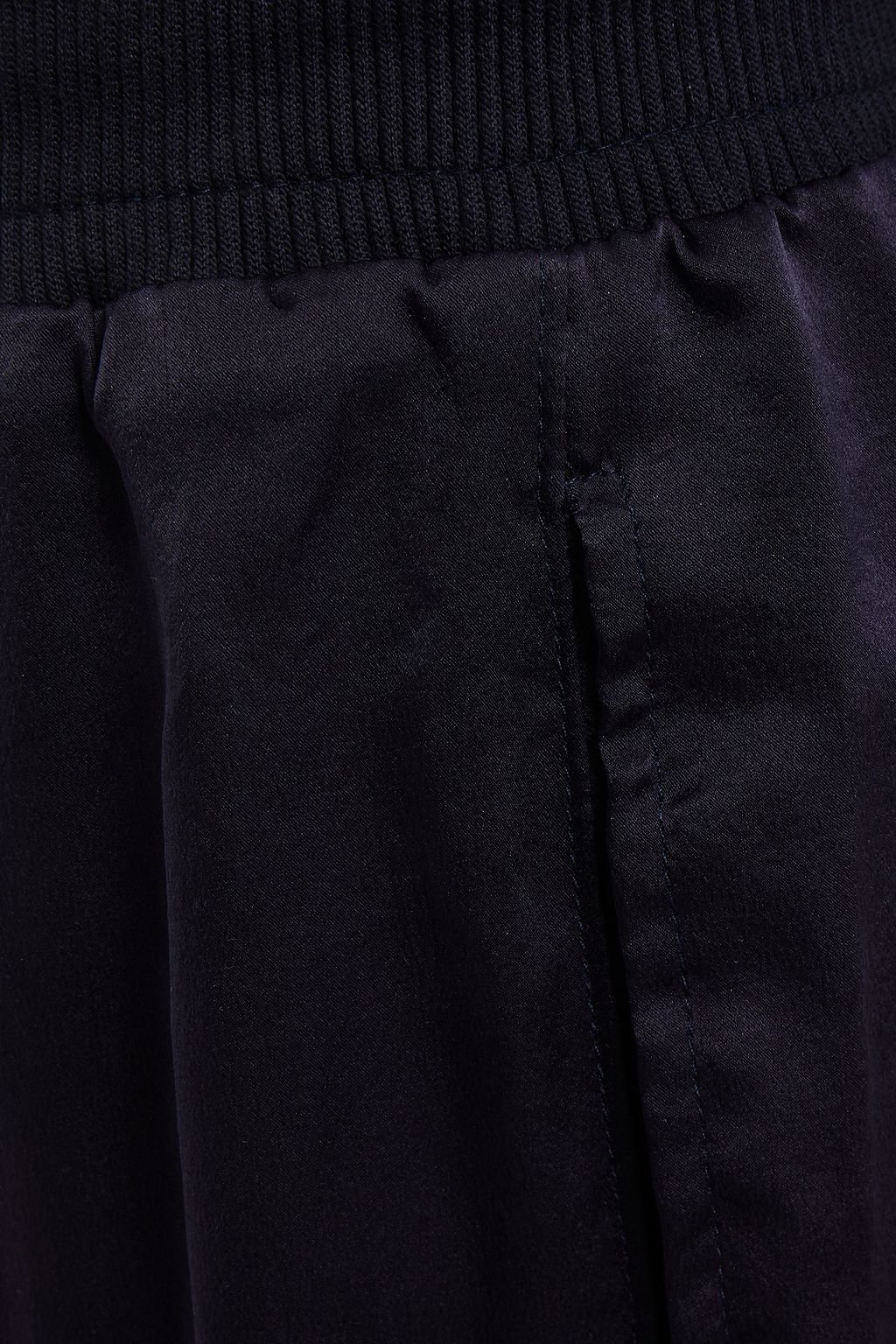 CLU Gathered silk crepe de chine wide-leg pants