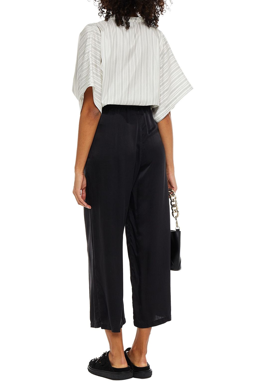 CLU Silk crepe de chine wide-leg pants
