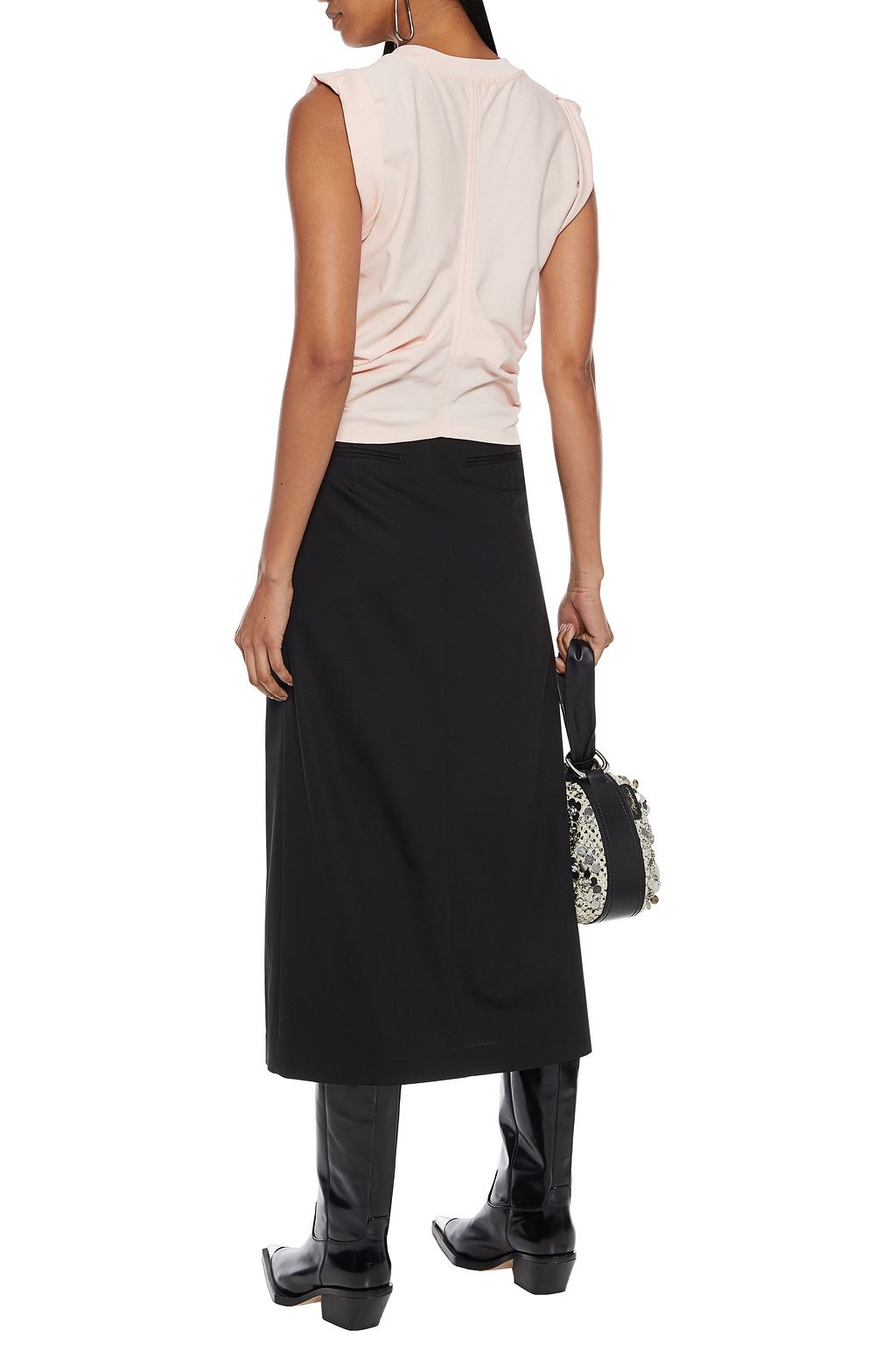 ALEXANDERWANG.T Ruched cotton-jersey top