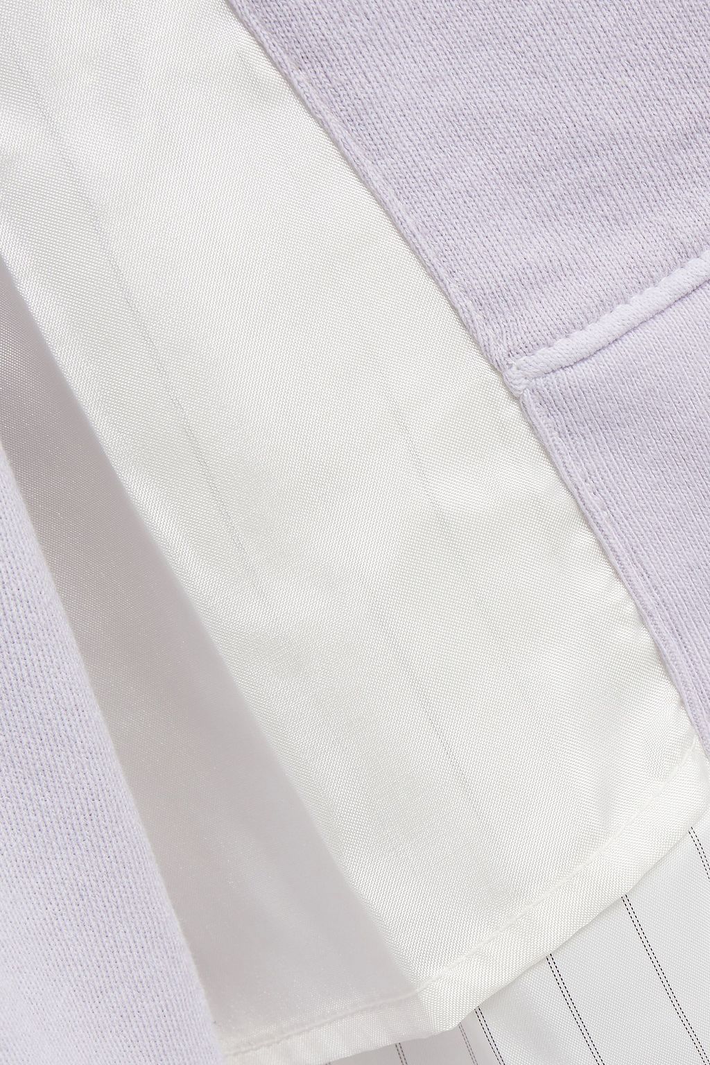 CLU Paneled French cotton-terry and striped woven sweatshirt