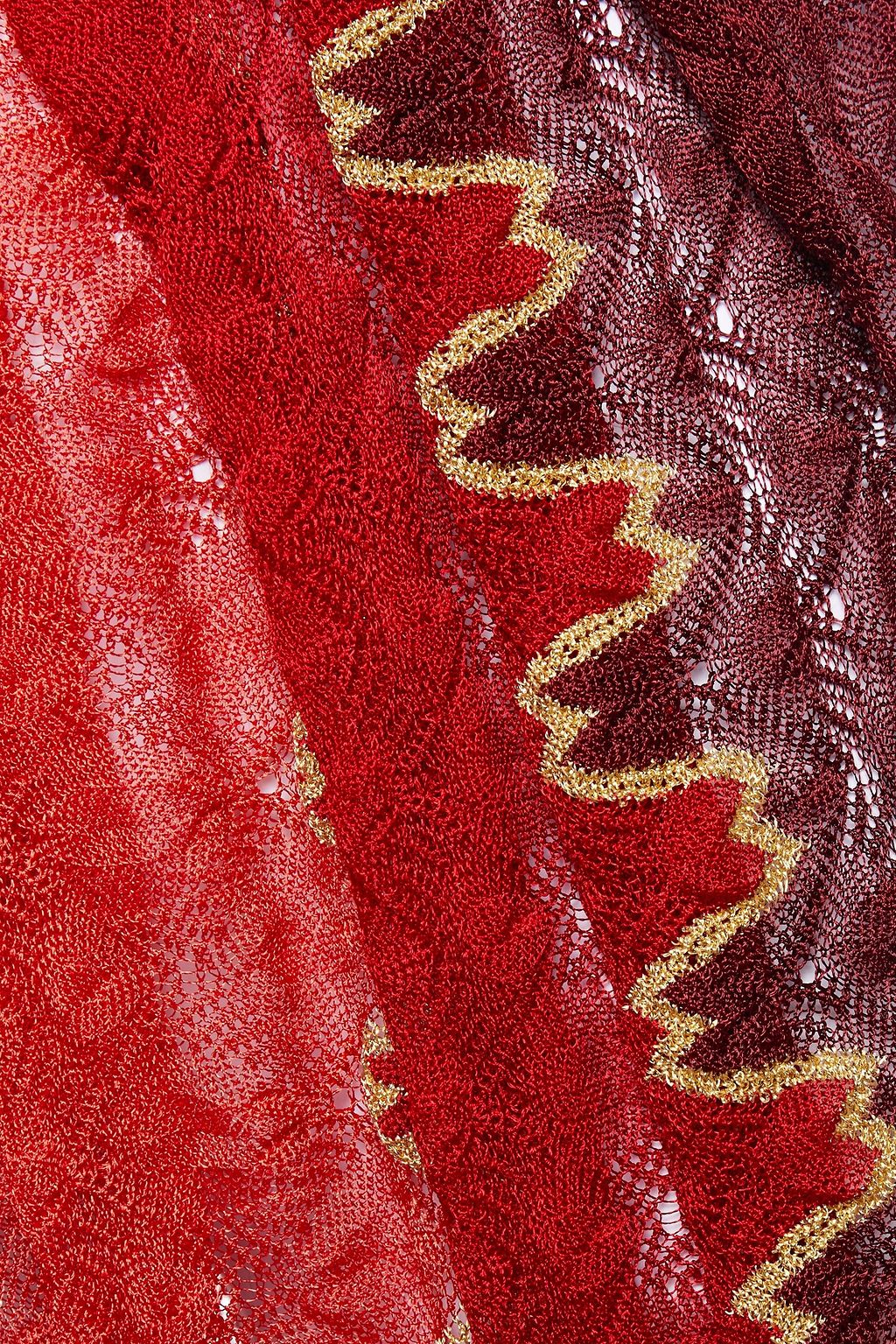 MISSONI MARE Mare pleated crochet-knit maxi wrap skirt
