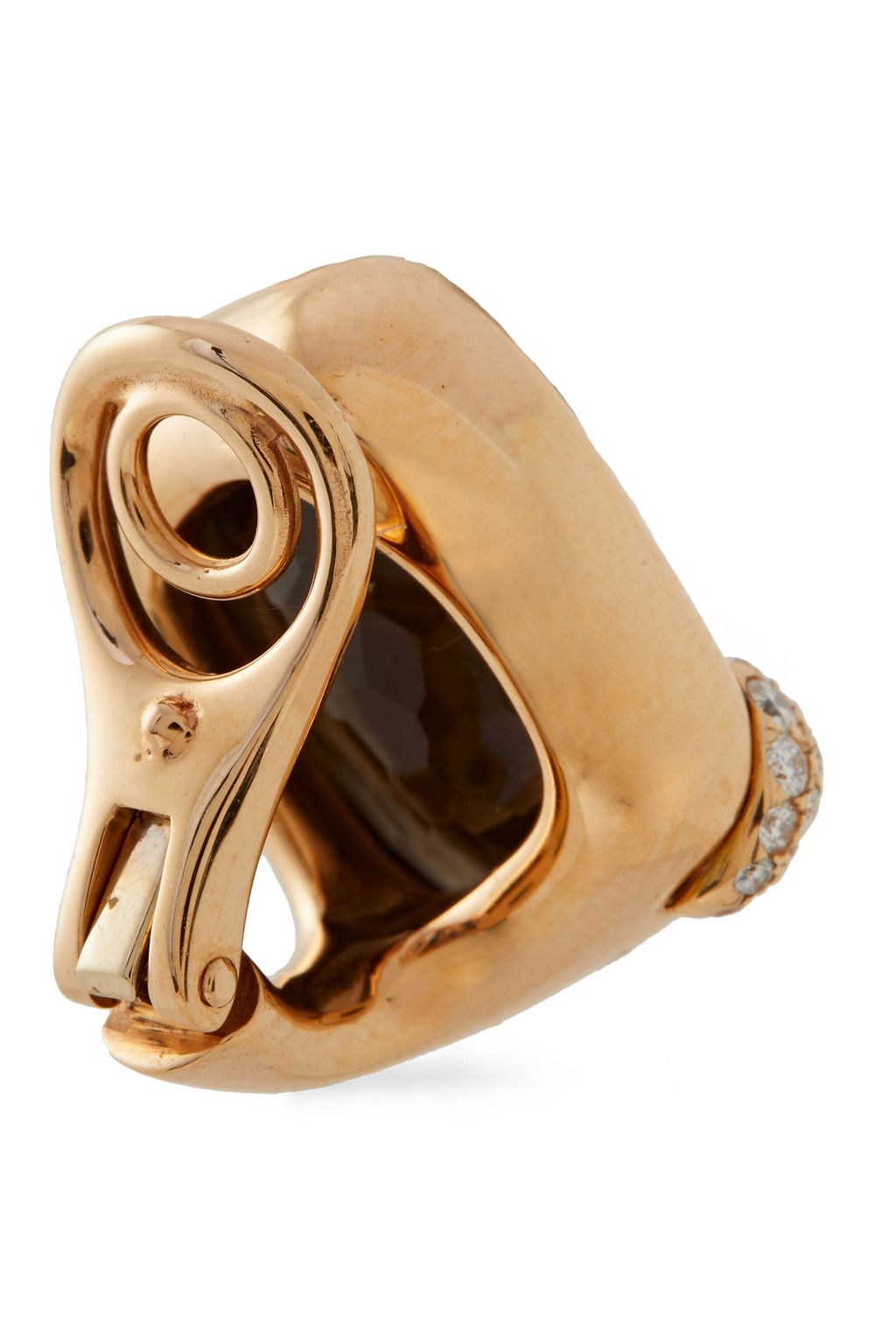 POMELLATO 18-karat gold, diamond and quartz earrings