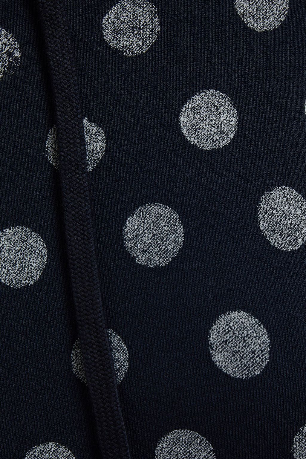 CLU Polka-dot French cotton-terry hoodie