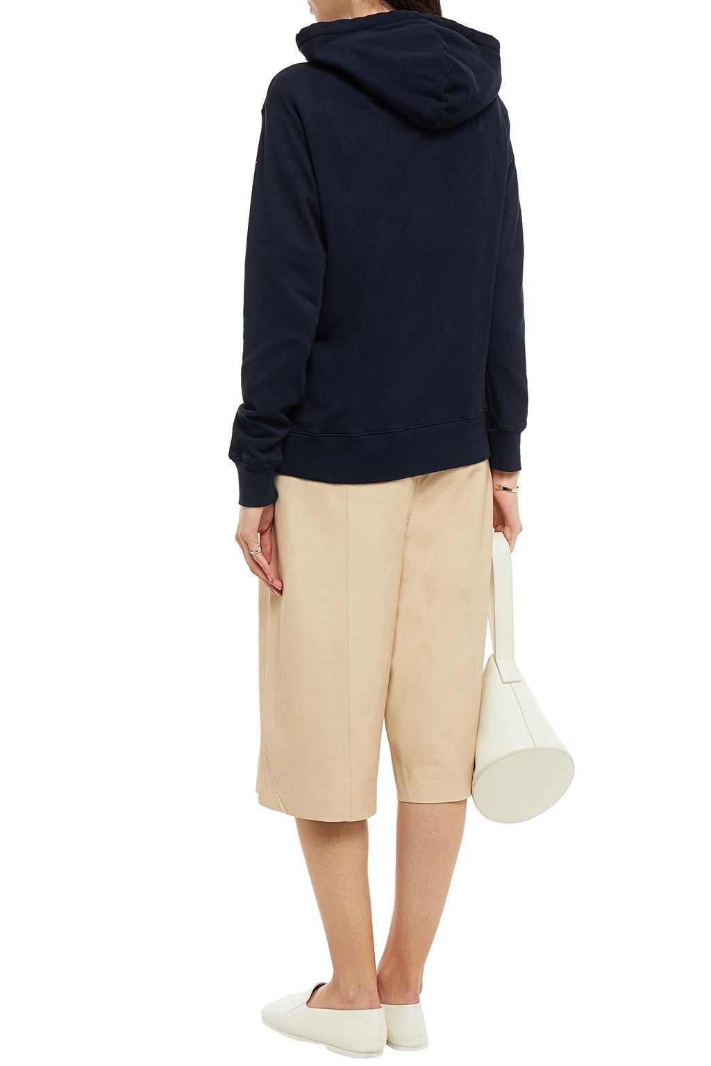 CLU Polka-dot French cotton-terry hoodie