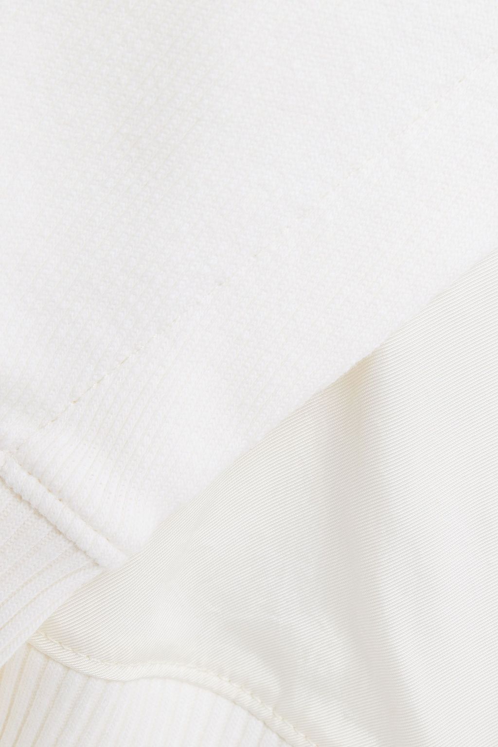 CLU Satin twill-paneled French cotton-terry sweatshirt