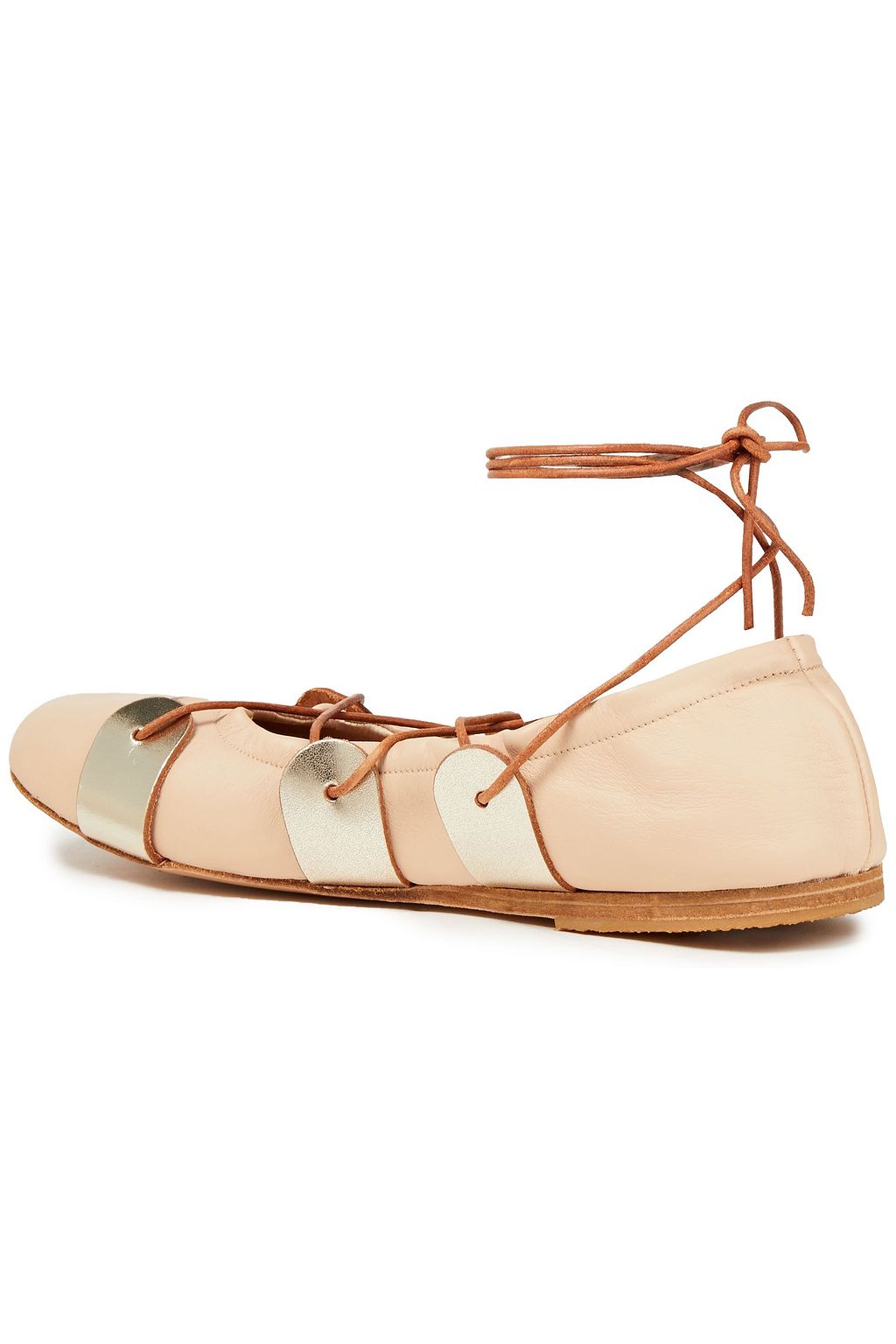 ANCIENT GREEK SANDALS Ballerinas Alcyone metallic-trimmed leather ballet flats