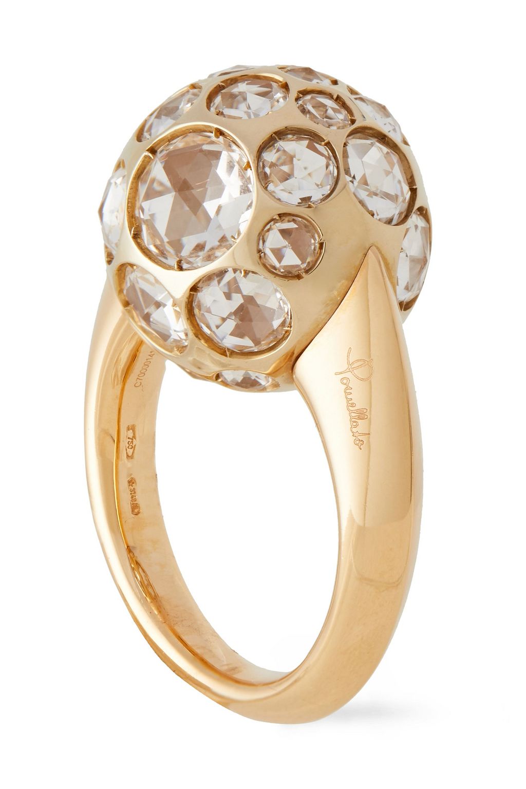 POMELLATO 18-karat gold crystal ring