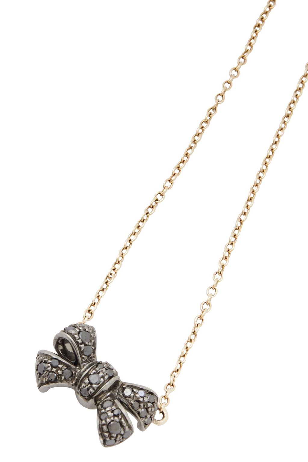 POMELLATO 18-karat gold and gunmetal diamond necklace