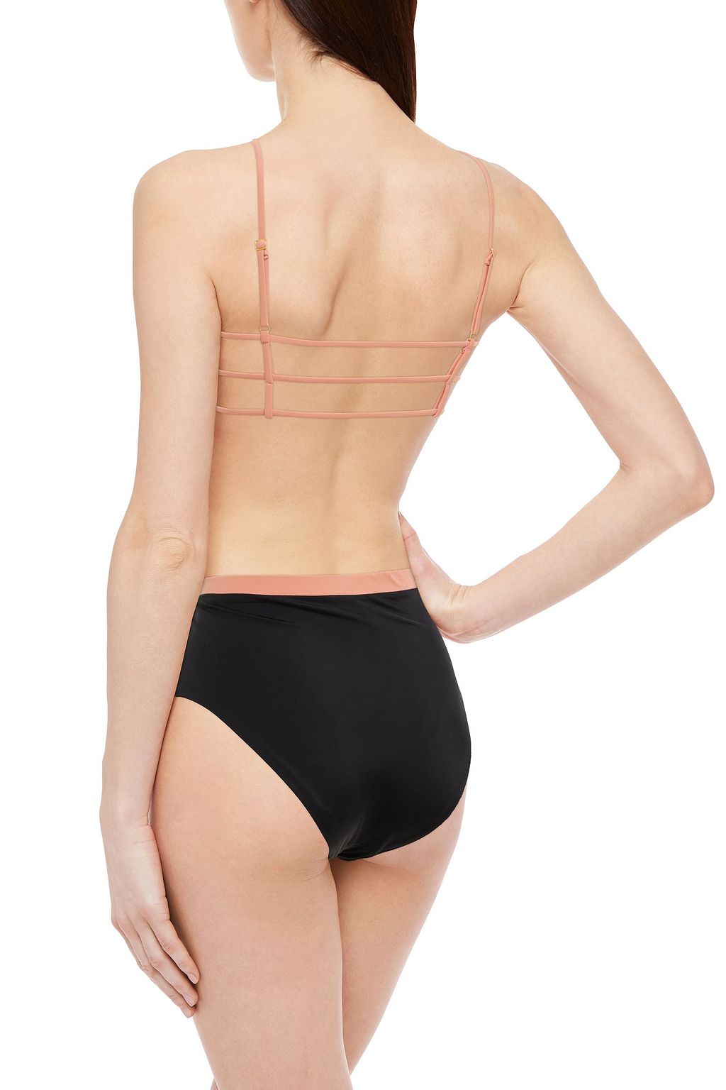 ONIA Regina two-tone high-rise bikini briefs