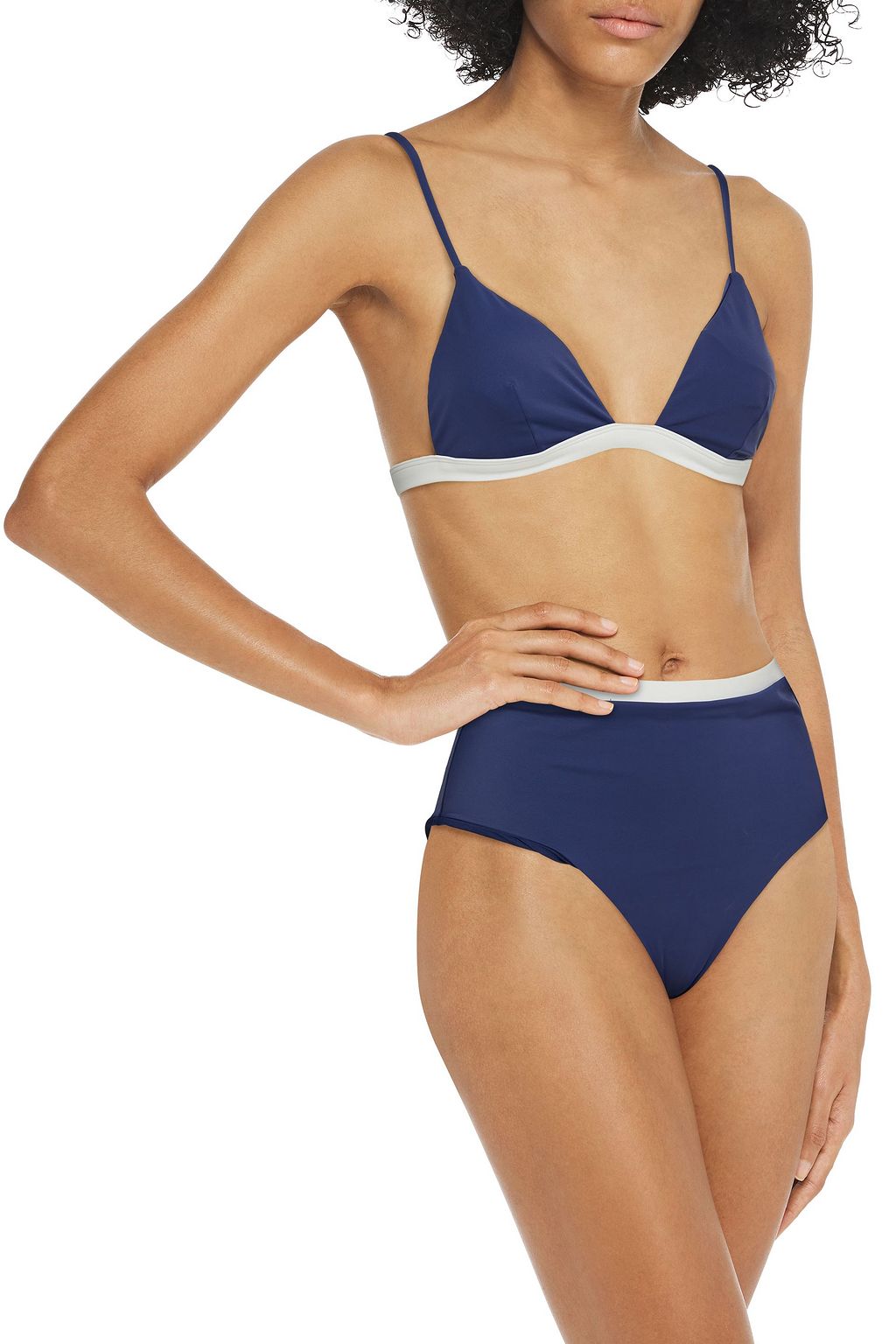 ONIA Regina two-tone high-rise bikini briefs