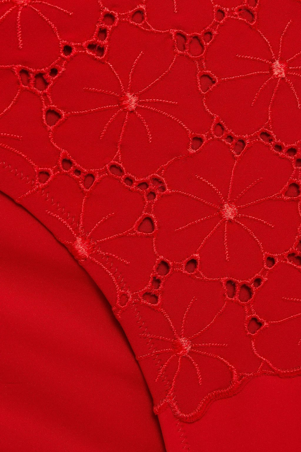 I.D. SARRIERI Embroidered stretch-jersey low-rise bikini briefs
