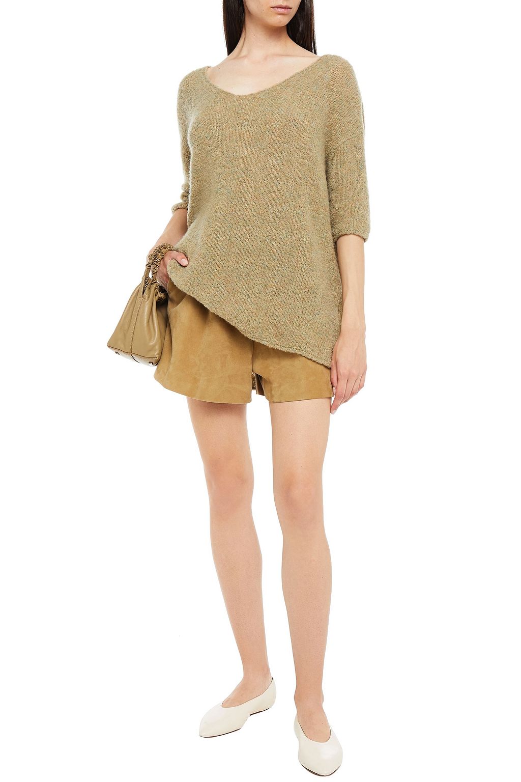 AMERICAN VINTAGE Oversized brushed merino wool-blend bouclé sweater
