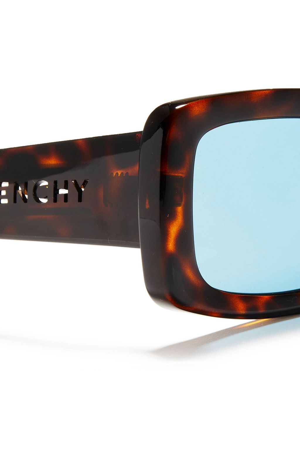 GIVENCHY Rectangle-frame tortoiseshell laser-cut acetate sunglasses