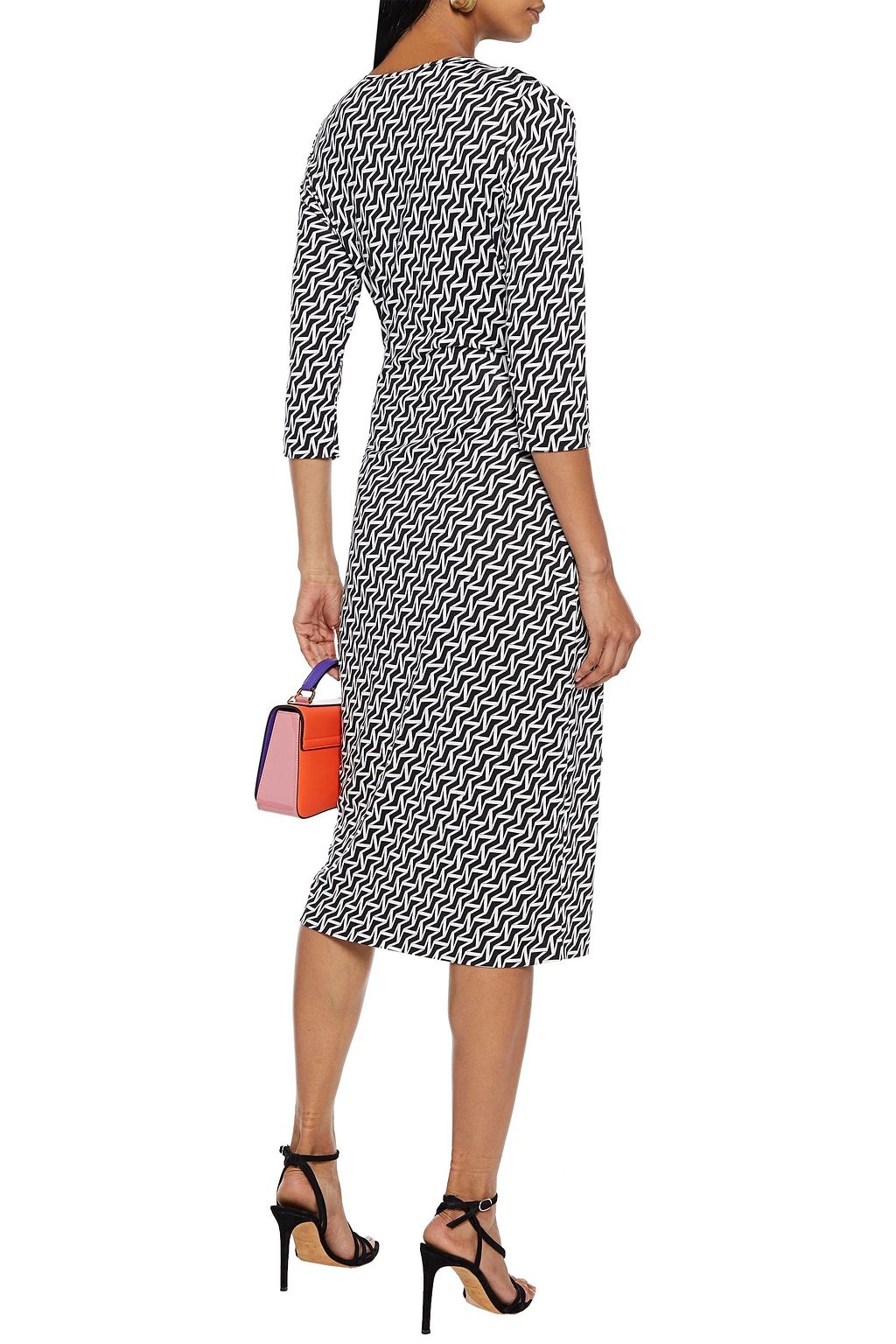 DIANE VON FURSTENBERG Pearl belted printed silk-jersey dress