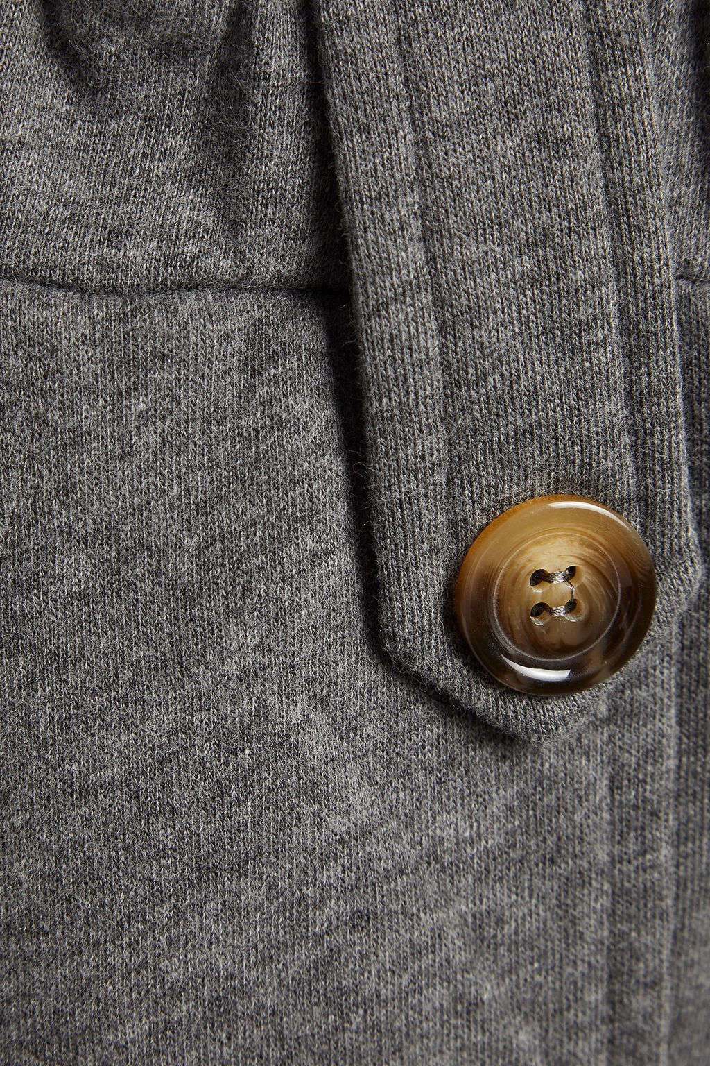 ELSE Mélange cotton-blend fleece pajama shorts