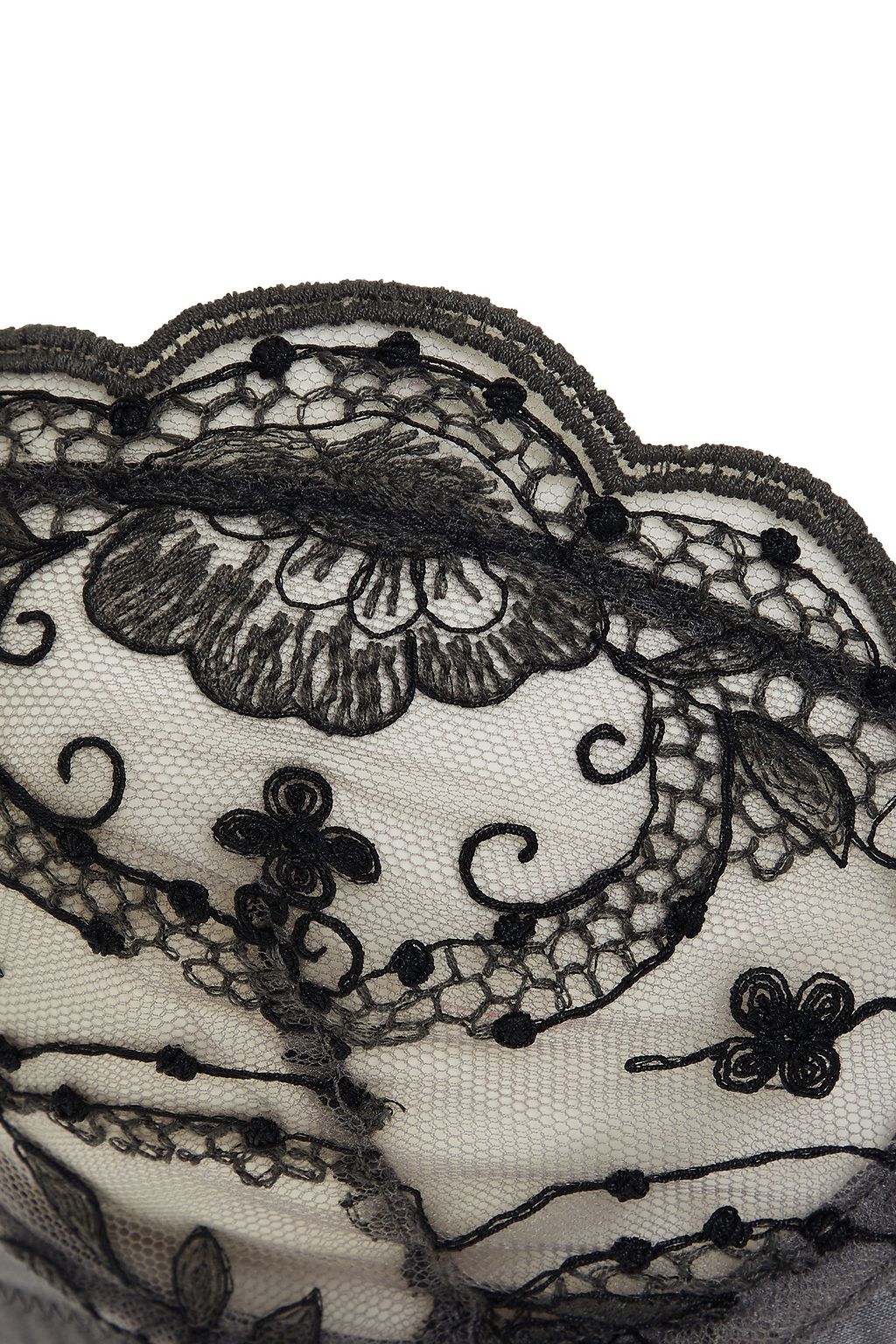 I.D. SARRIERI Lace-paneled satin underwired balconette bra