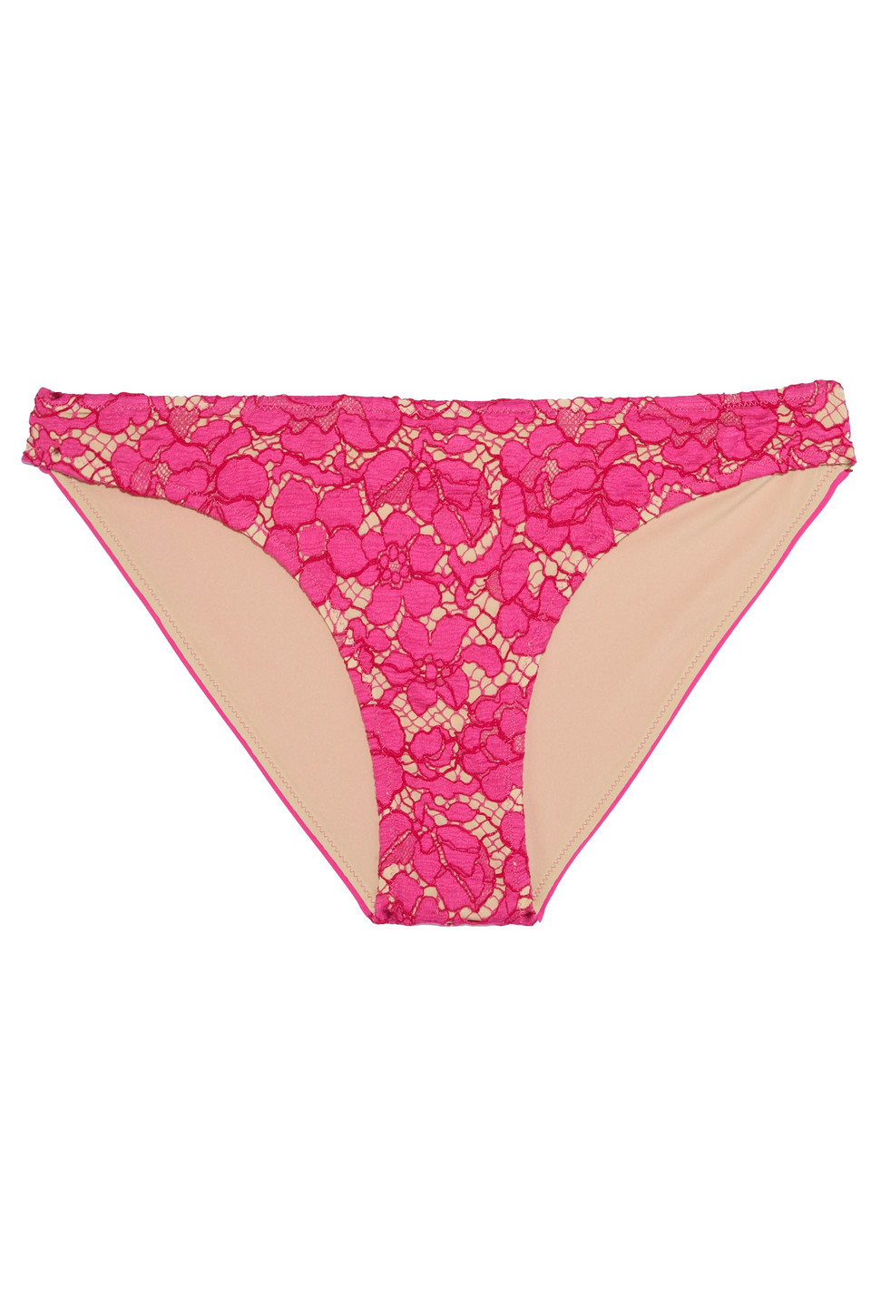 I.D. Sarrieri Corded lace-paneled low-rise bikini briefs
