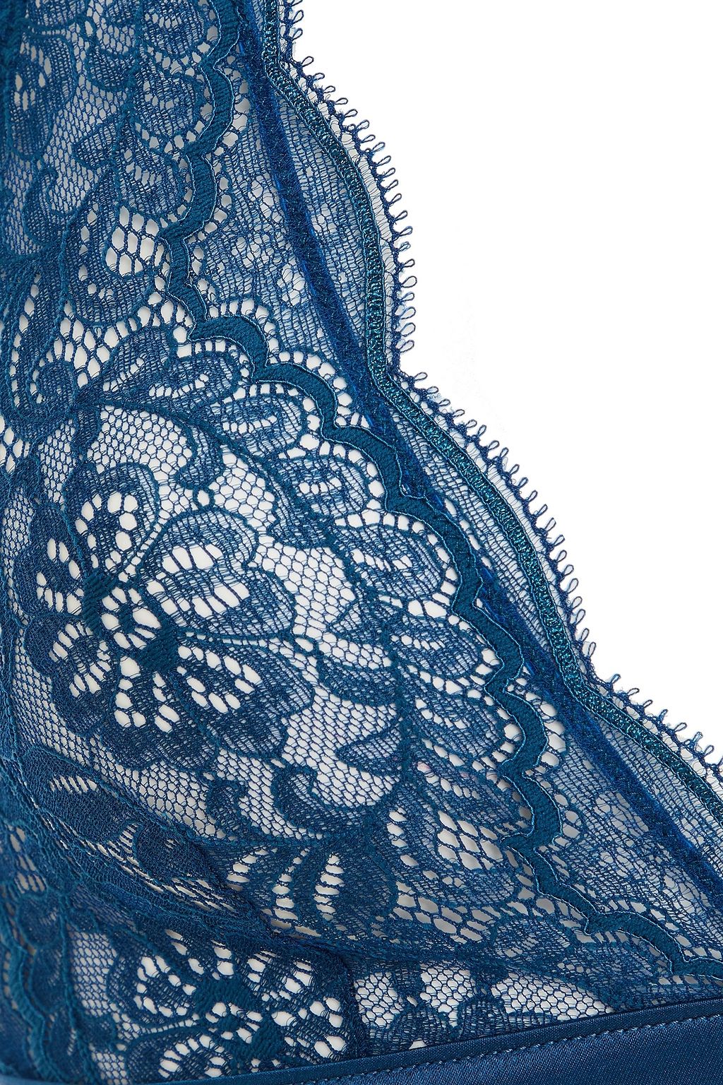 I.D. SARRIERI Paneled stretch-lace and mesh soft-cup triangle bra